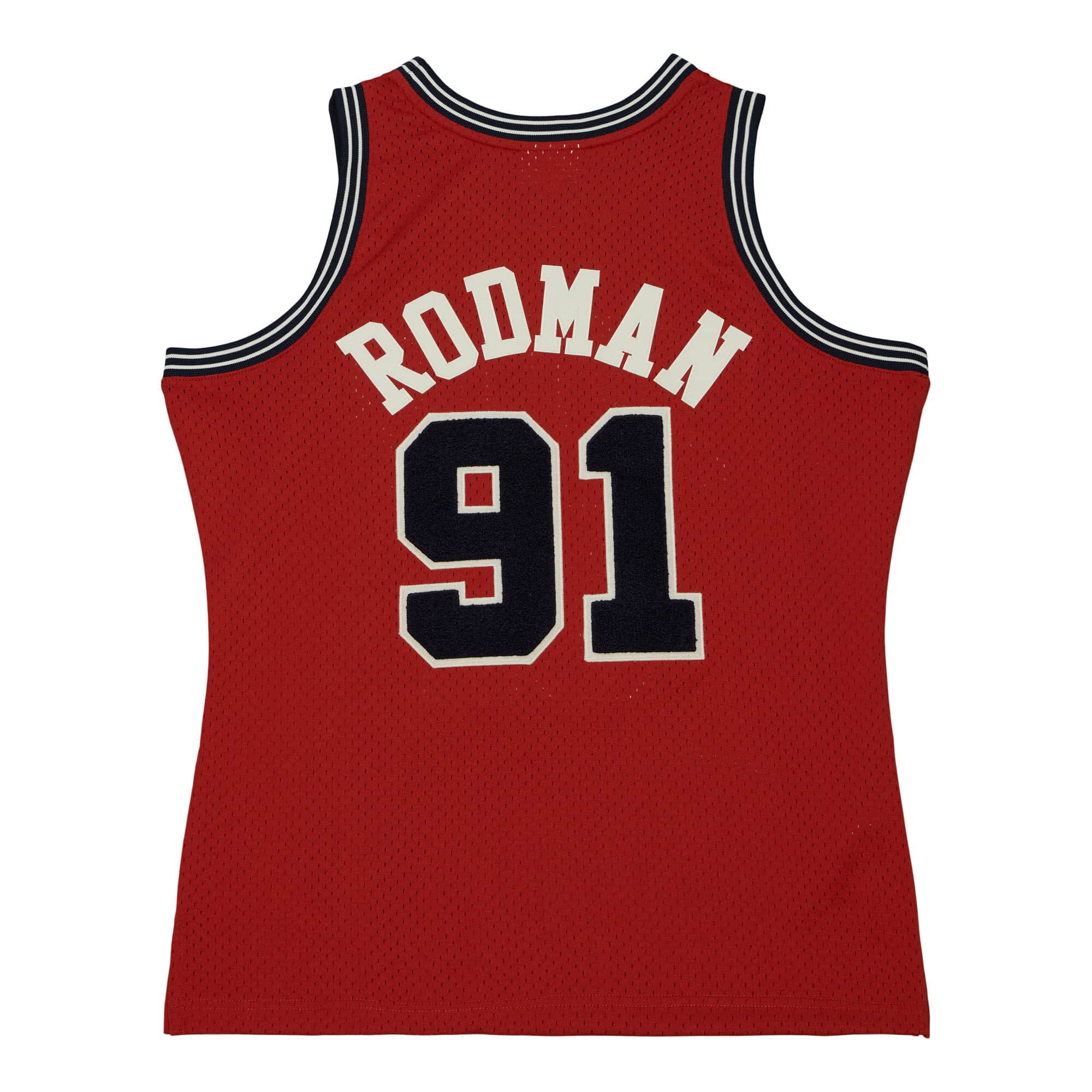 Off Court Chenille Swingman Dennis Rodman Chicago Bulls 1997-98 Jersey - vstockx