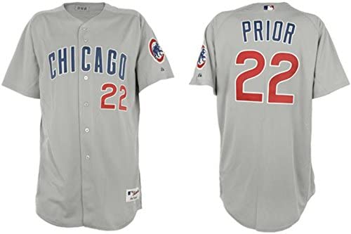 Men's Mark Prior Chicago Cubs Road Gray Majestic Authentic Jersey - vstockx