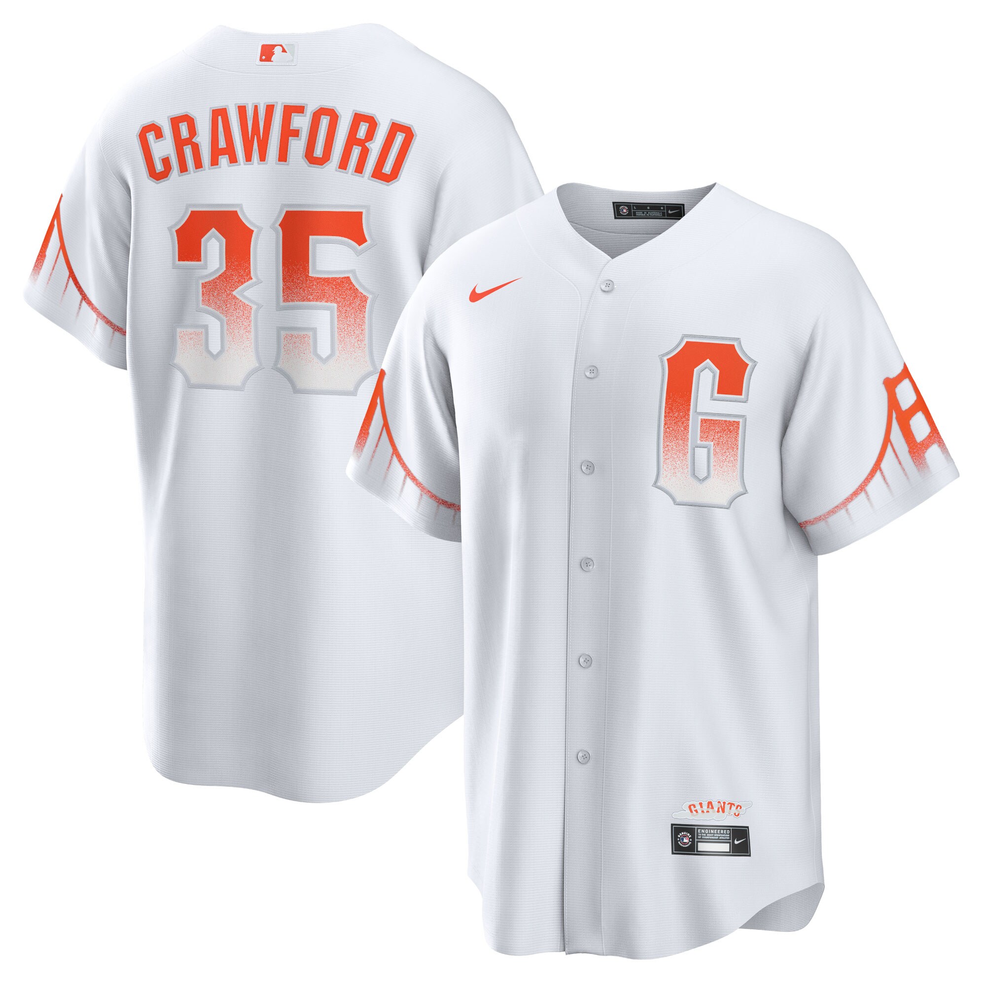Brandon Crawford San Francisco Giants Nike City Connect Replica Player Jersey - White - vstockx