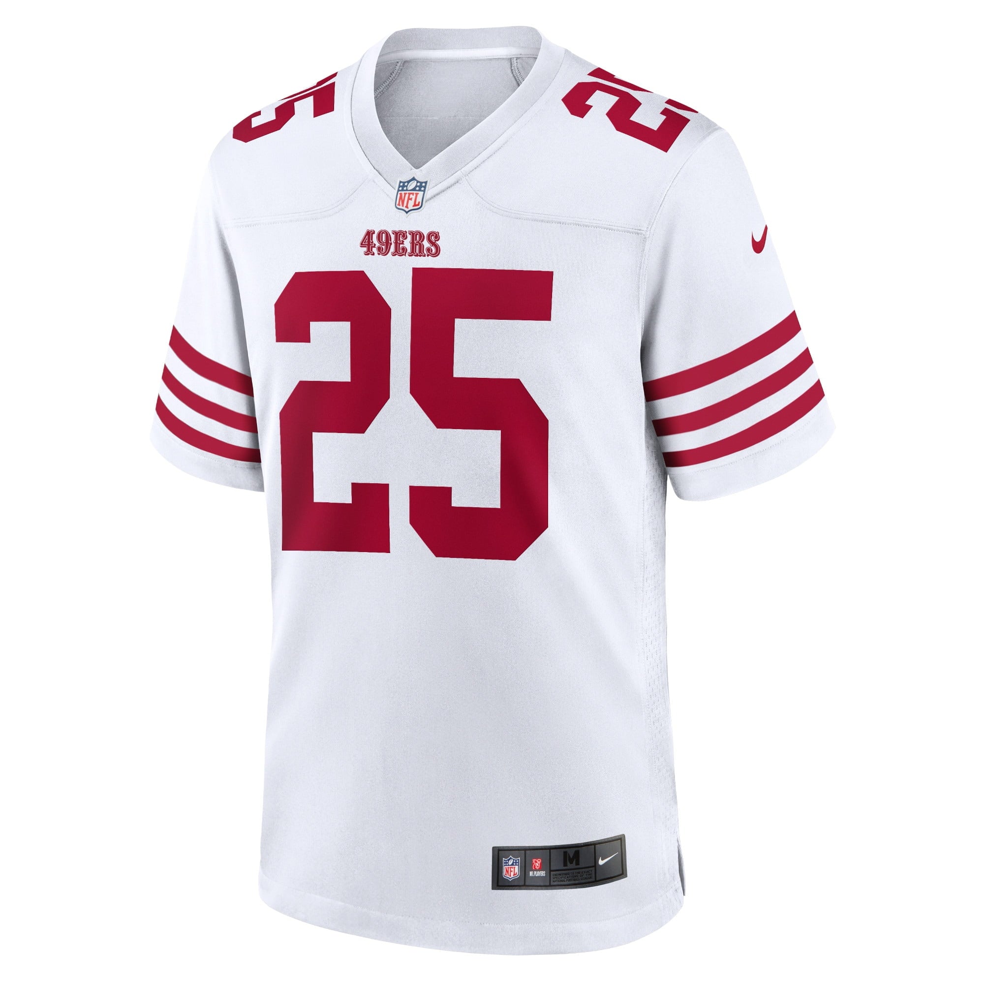 Men's Nike Elijah Mitchell White San Francisco 49ers Player Game Jersey - vstockx