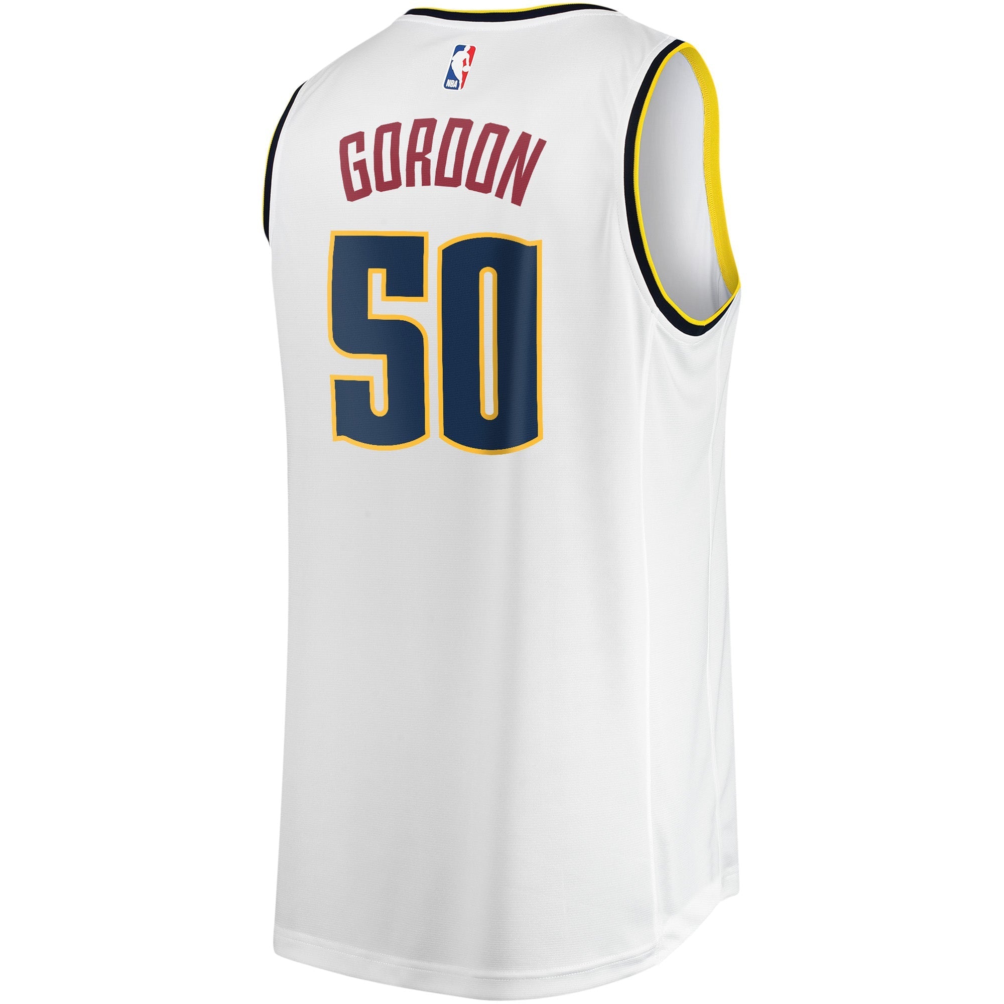 Youth Fanatics Branded Aaron Gordon White Denver Nuggets Fast Break Player Jersey - Association Edition - vstockx