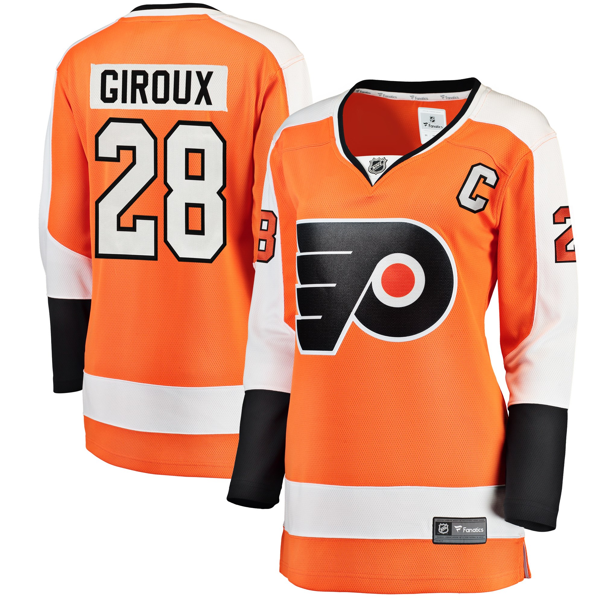 Claude Giroux Philadelphia Flyers Fanatics Branded Women's Home Breakaway Player Jersey - Orange - vstockx