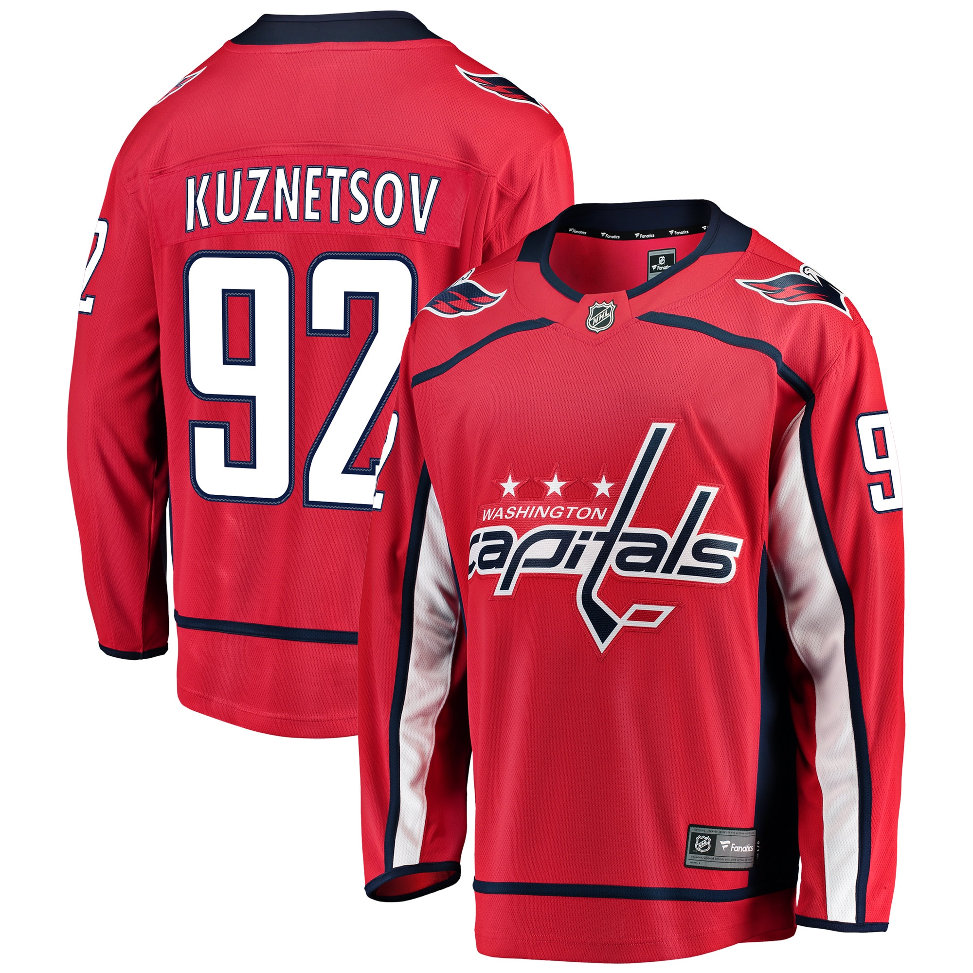 Evgeny Kuznetsov Washington Capitals Fanatics Branded Home Breakaway Player Jersey - Red - vstockx