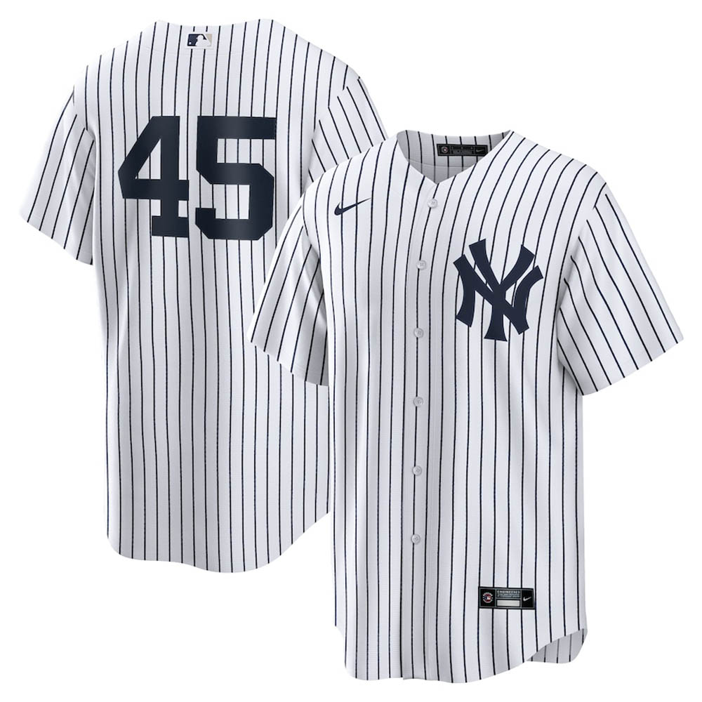 Youth New York Yankees Gerrit Cole Cool Base Replica Home Jersey - White - vstockx