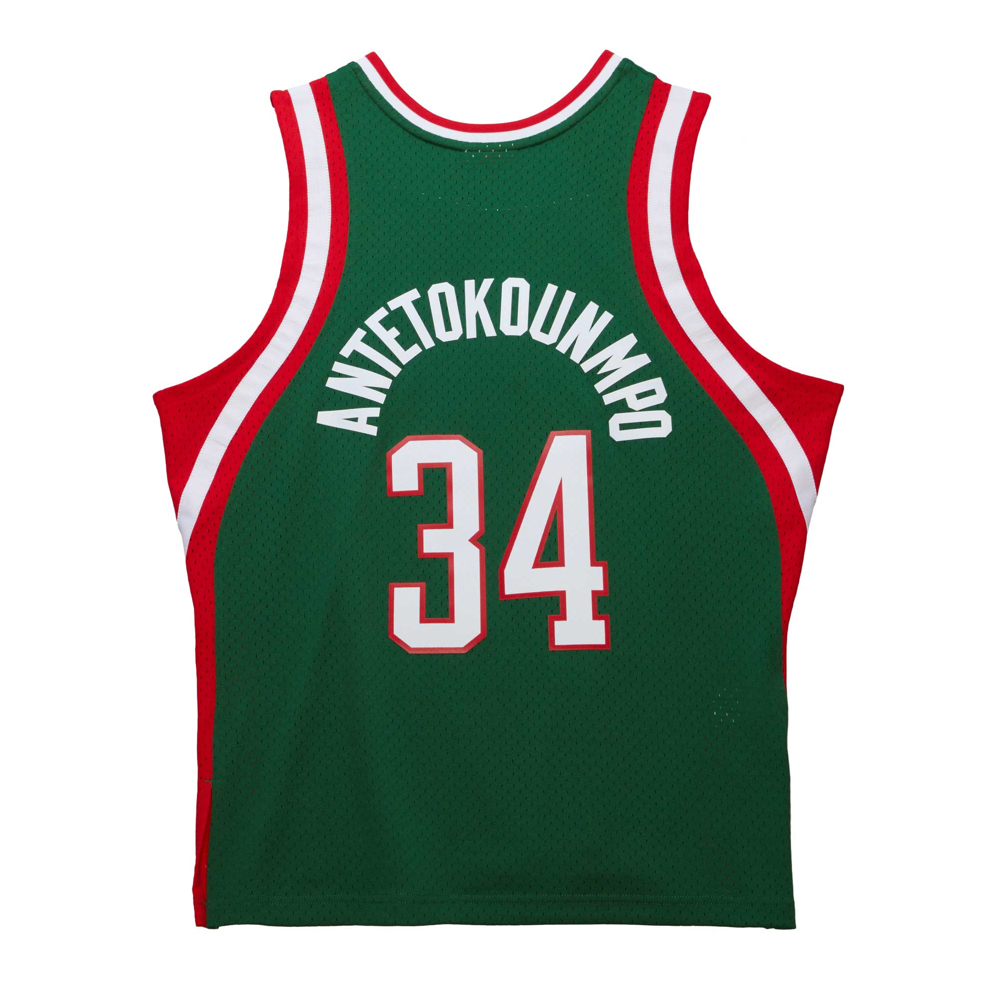 Giannis Antetokounmpo Milwaukee Bucks Mitchell & Ness 2013/14 Hardwood Classics Swingman Jersey - Hunter Green - vstockx