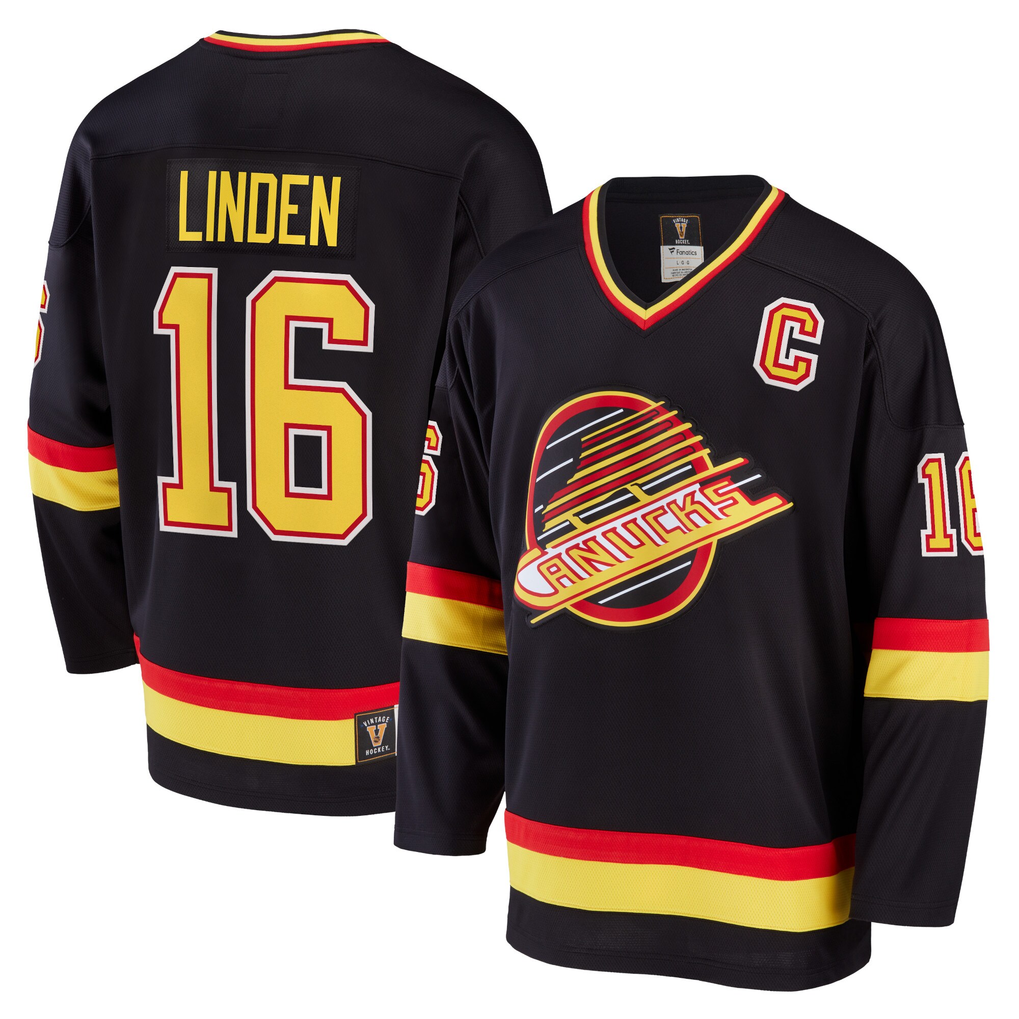 Trevor Linden Vancouver Canucks Fanatics Branded Breakaway Retired Player Jersey - Black - vstockx