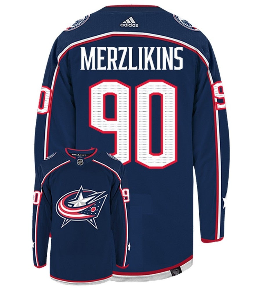 Elvis Merzlikins Columbus Blue Jackets Adidas Primegreen Authentic NHL Hockey Jersey - vstockx
