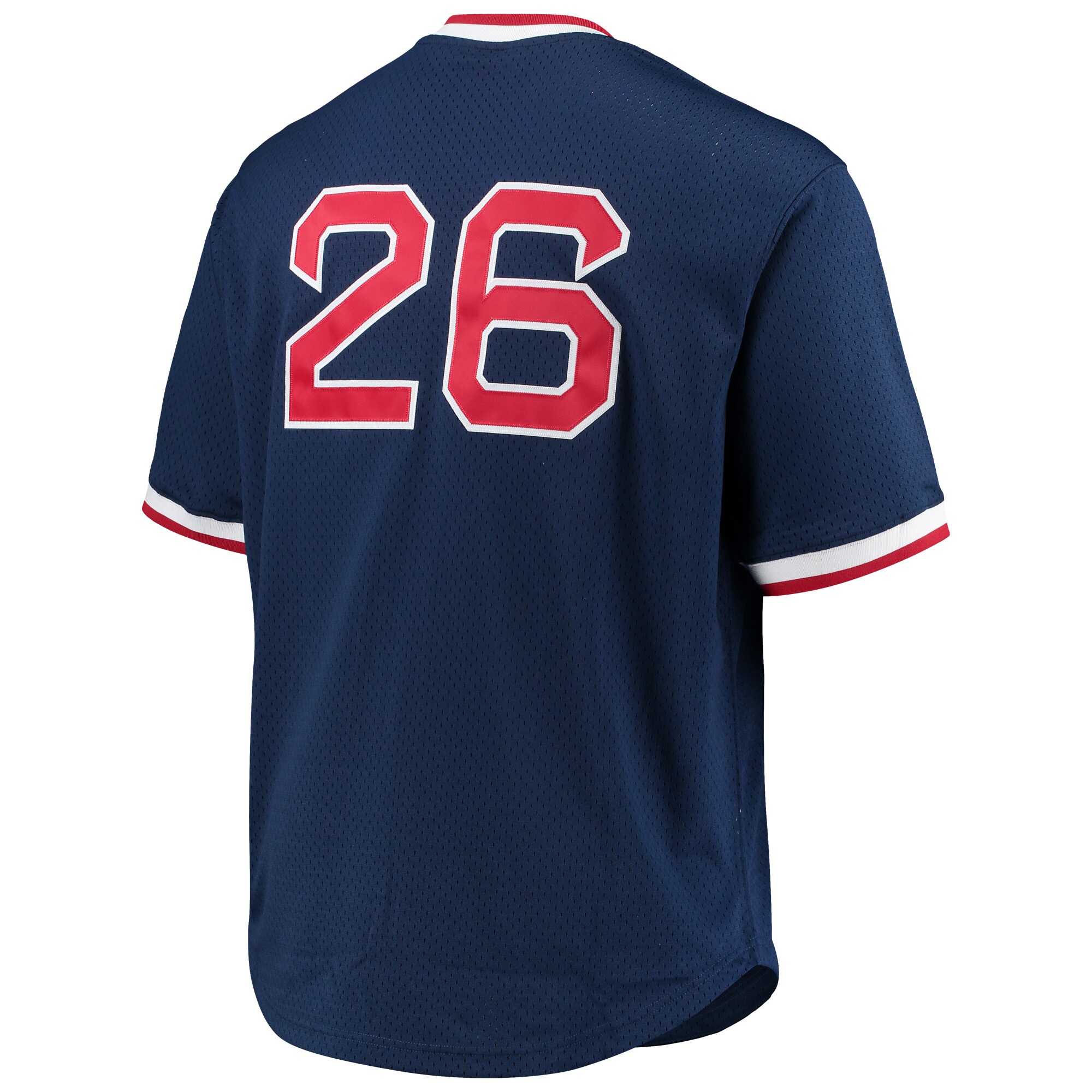 Wade Boggs Boston Red Sox Mitchell & Ness Big & Tall Cooperstown Collection Mesh Batting Practice Jersey - Navy - vstockx