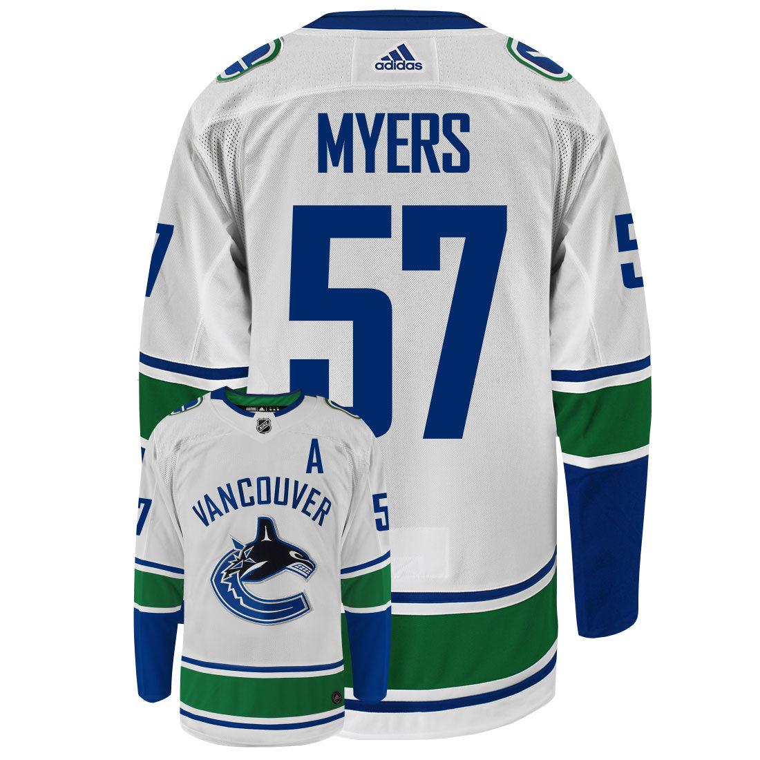 Tyler Myers Vancouver Canucks Adidas Primegreen Authentic NHL Hockey Jersey - vstockx