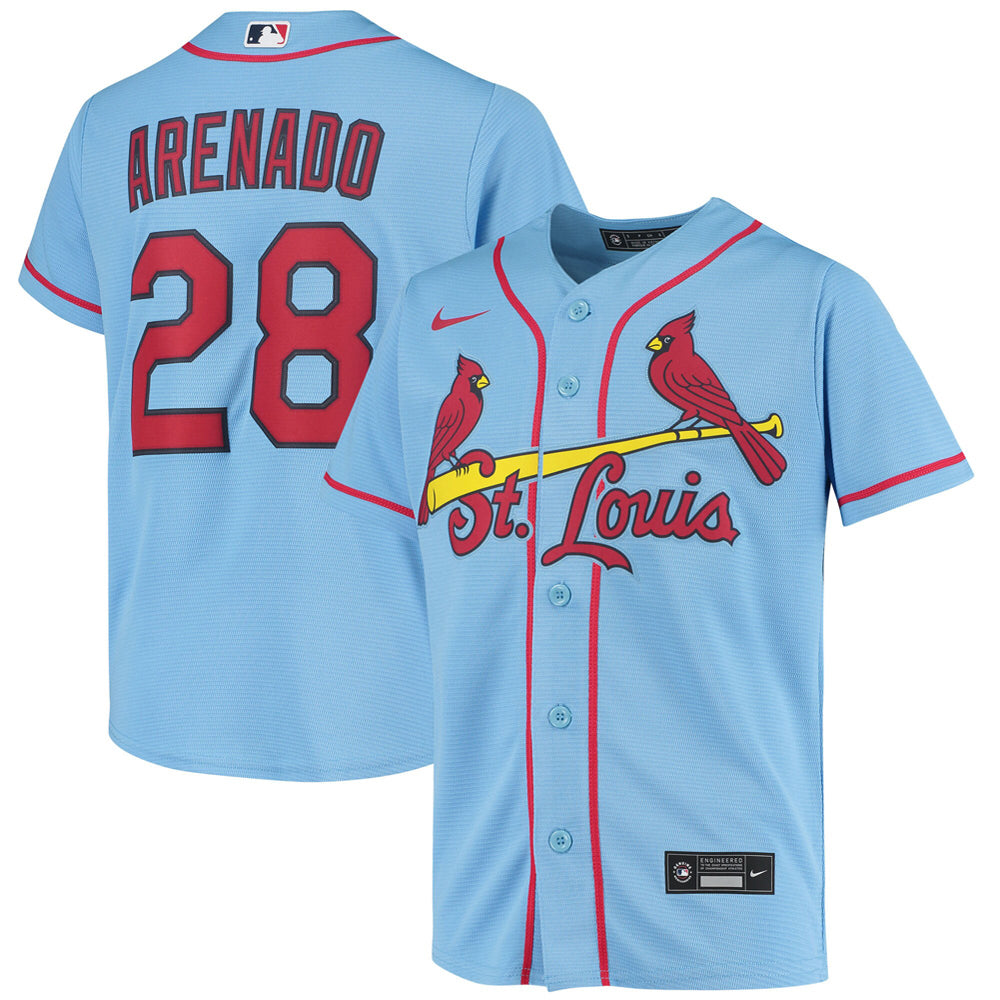 Youth St. Louis Cardinals Nolan Arenado Alternate Player Jersey - Light Blue - vstockx