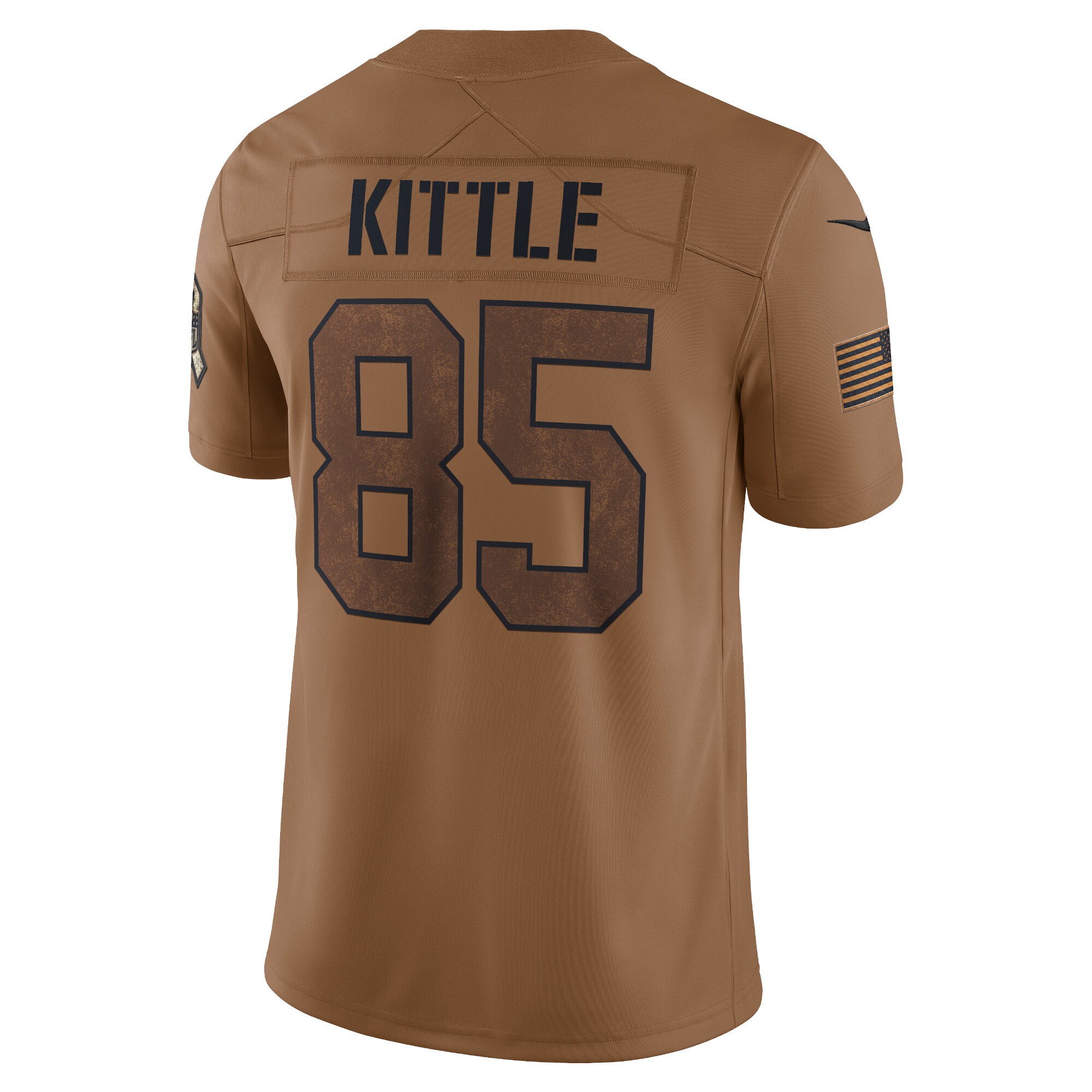 George Kittle San Francisco 49ers Nike 2023 Salute To Service Limited Jersey - Brown - vstockx