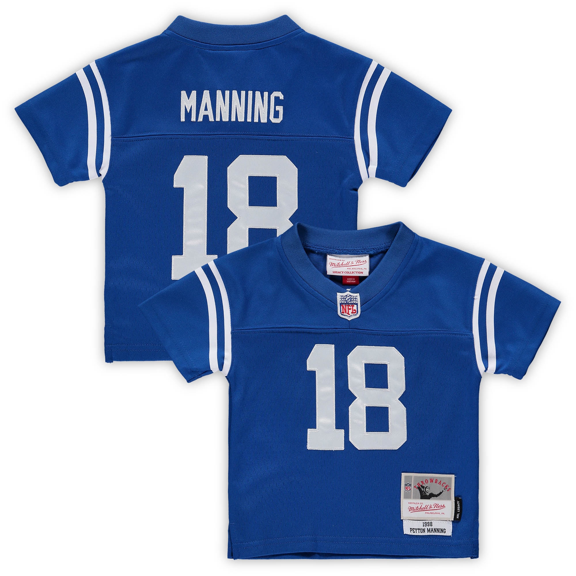 Peyton Manning Indianapolis Colts Mitchell & Ness Infant 1998 Retired Legacy Jersey - Royal - vstockx
