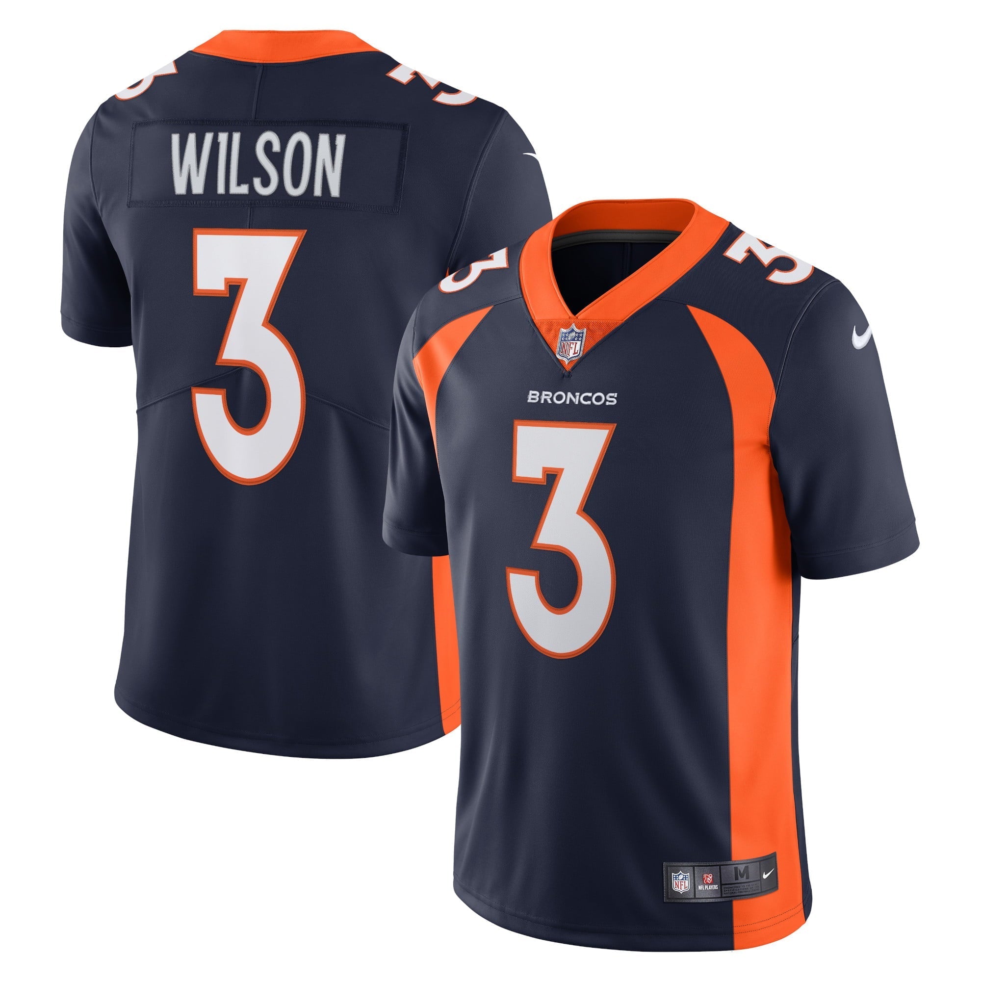 Men's Nike Russell Wilson Navy Denver Broncos Alternate Vapor Limited Jersey - vstockx