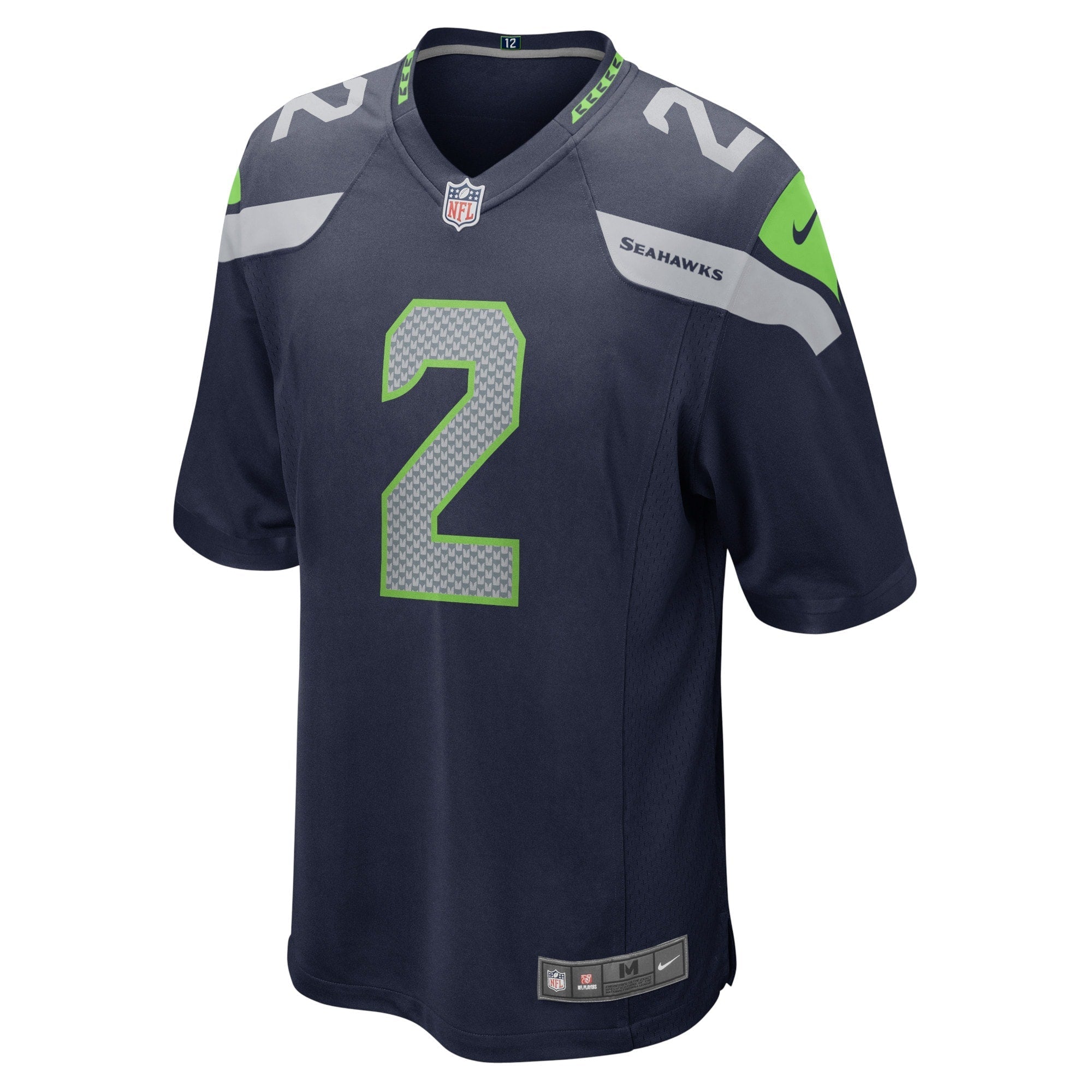 Men's Nike Drew Lock College Navy Seattle Seahawks Game Jersey - vstockx