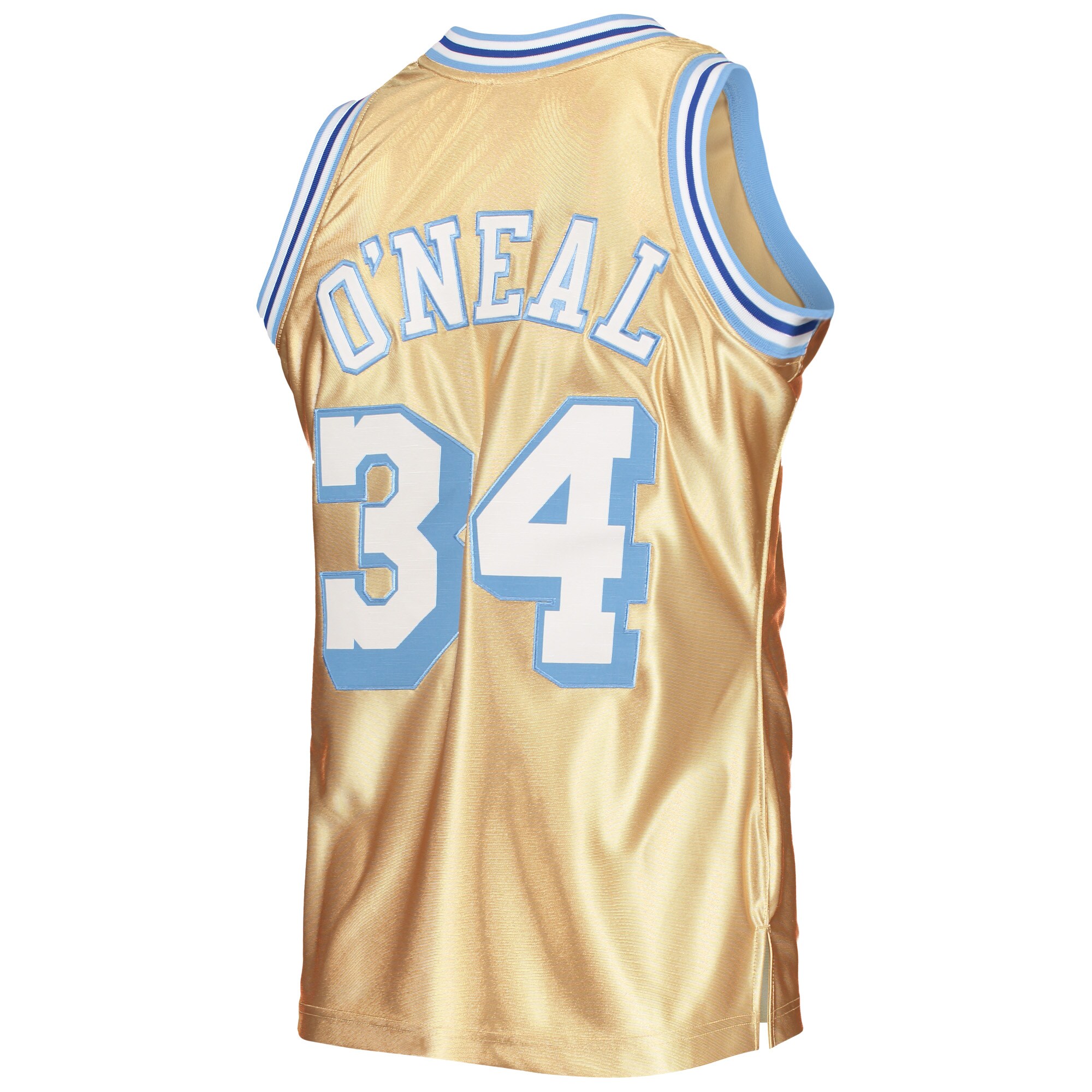 Shaquille O'Neal Los Angeles Lakers Mitchell & Ness 75th Anniversary 1996/97 Hardwood Classics Swingman Jersey - Gold - vstockx
