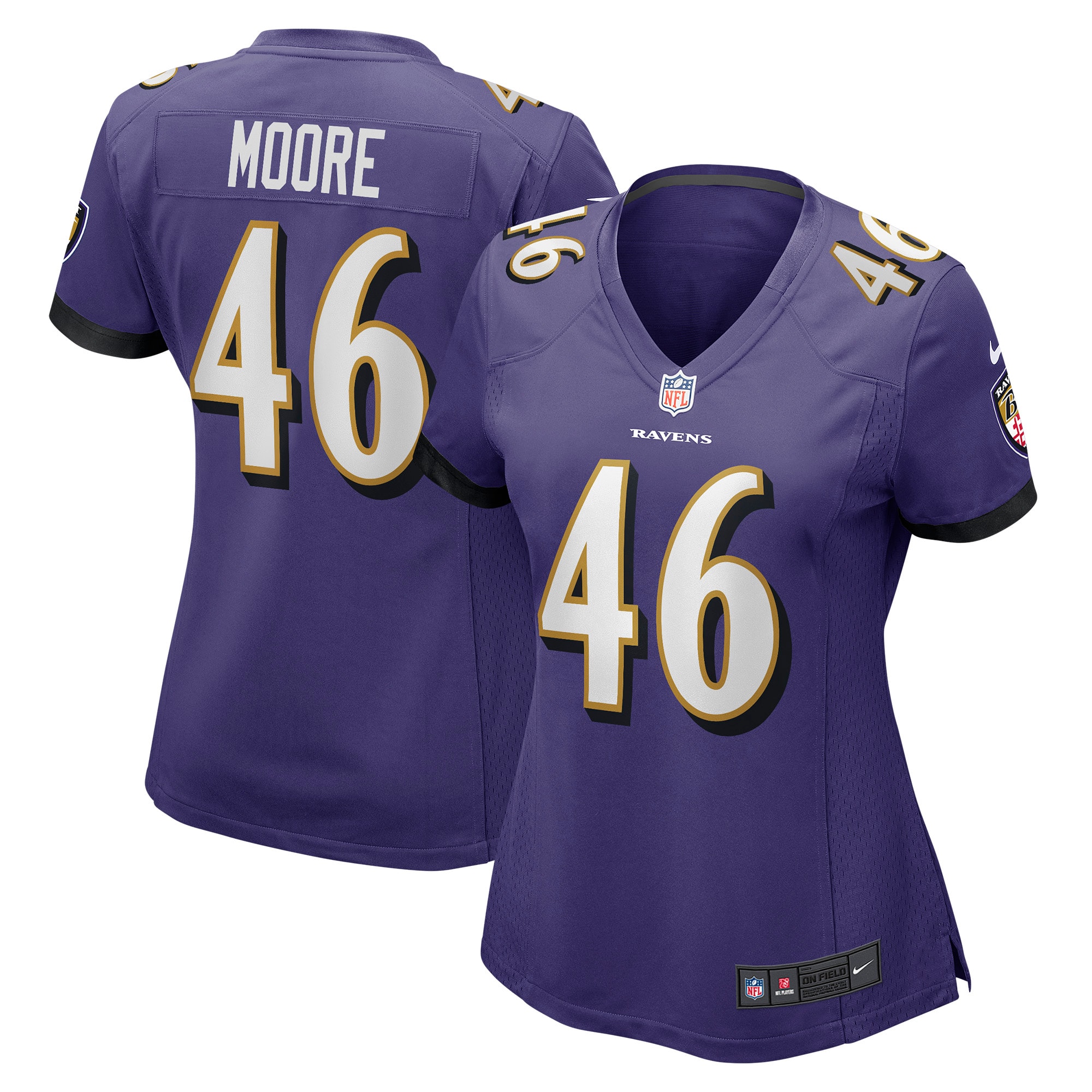 Nick Moore Baltimore Ravens Nike Women's Game Player Jersey - Purple - vstockx