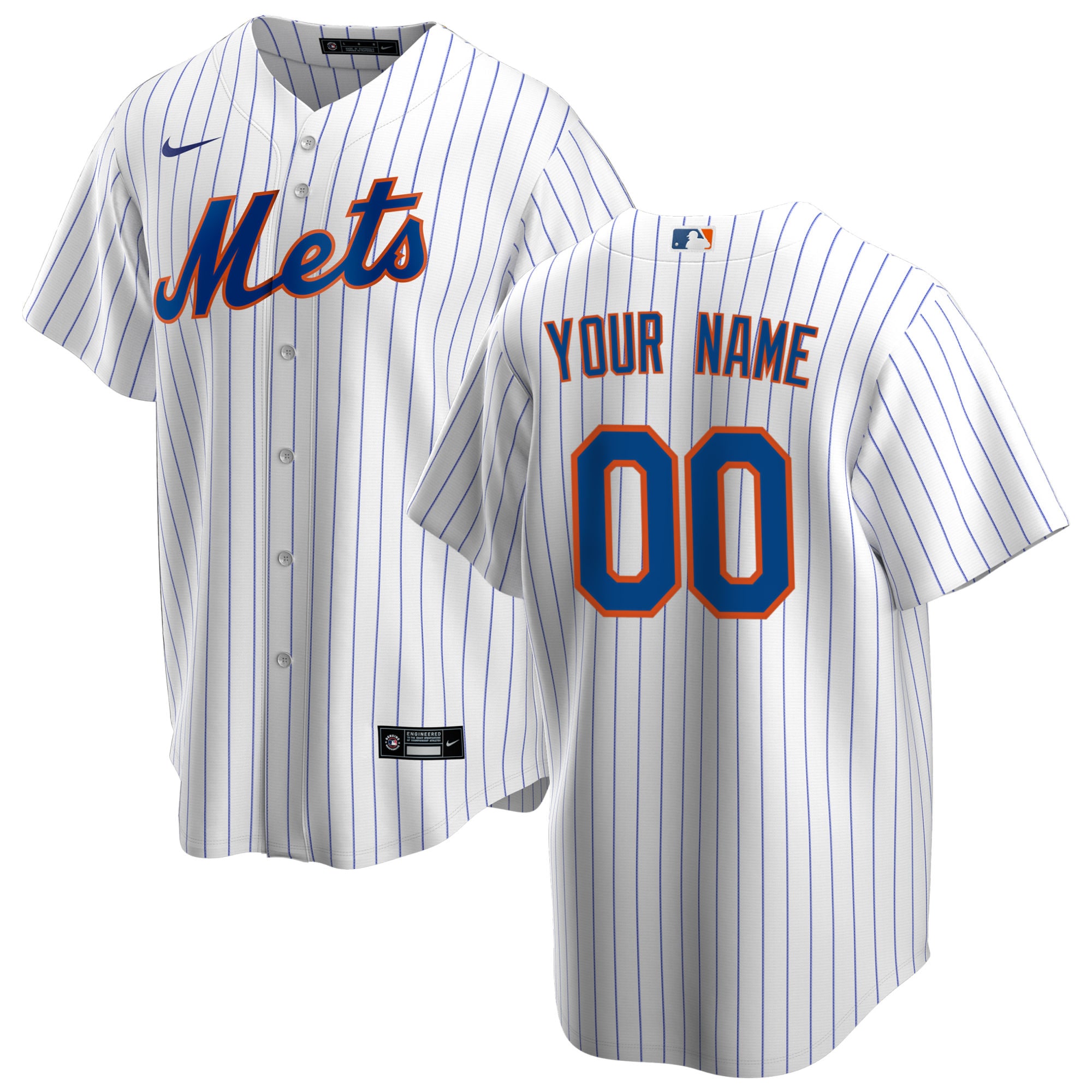 New York Mets Nike Home Replica Custom Jersey - White - vstockx