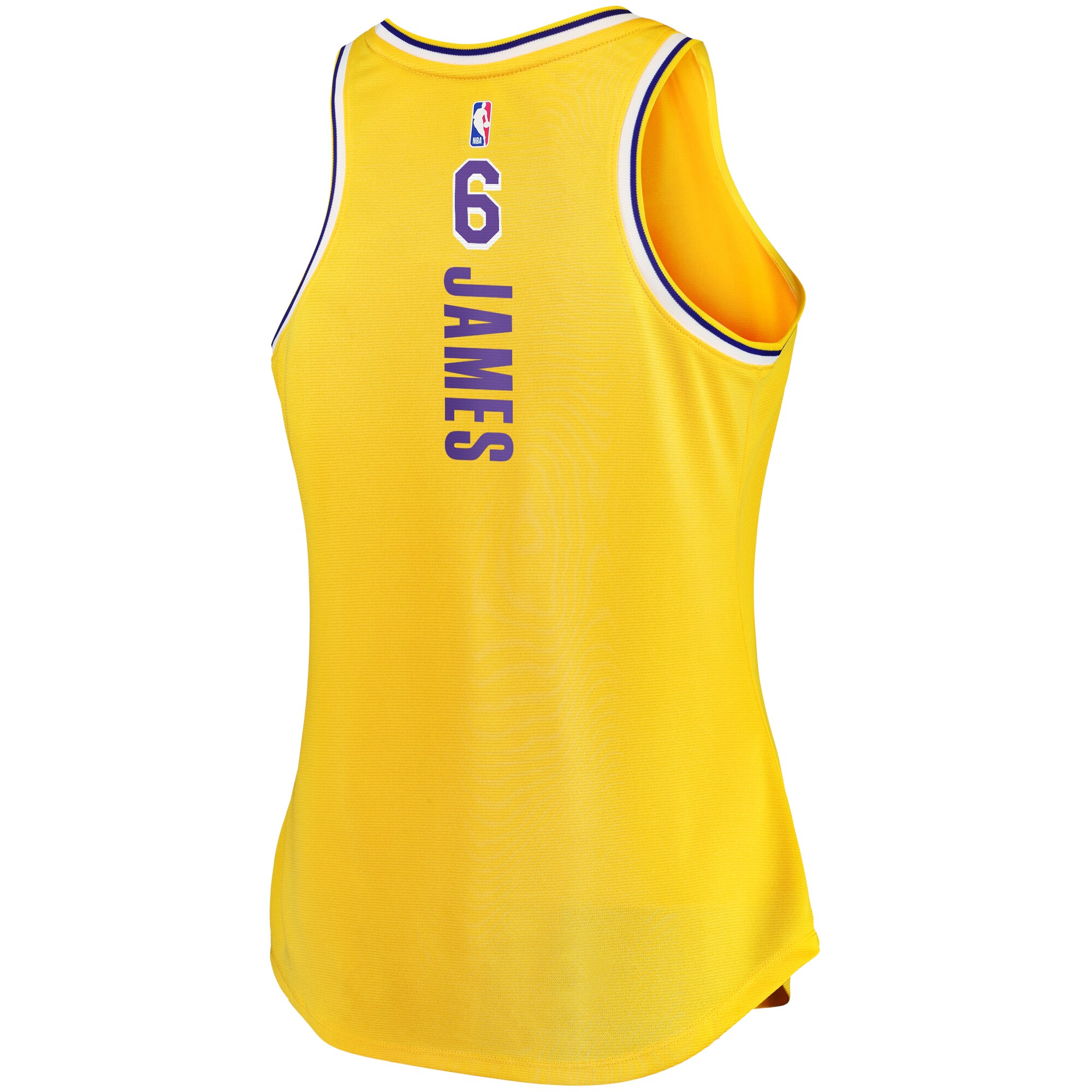 LeBron James Los Angeles Lakers Fanatics Branded Women's 2021/22 Fast Break Tank Jersey - Icon Edition - Gold - vstockx