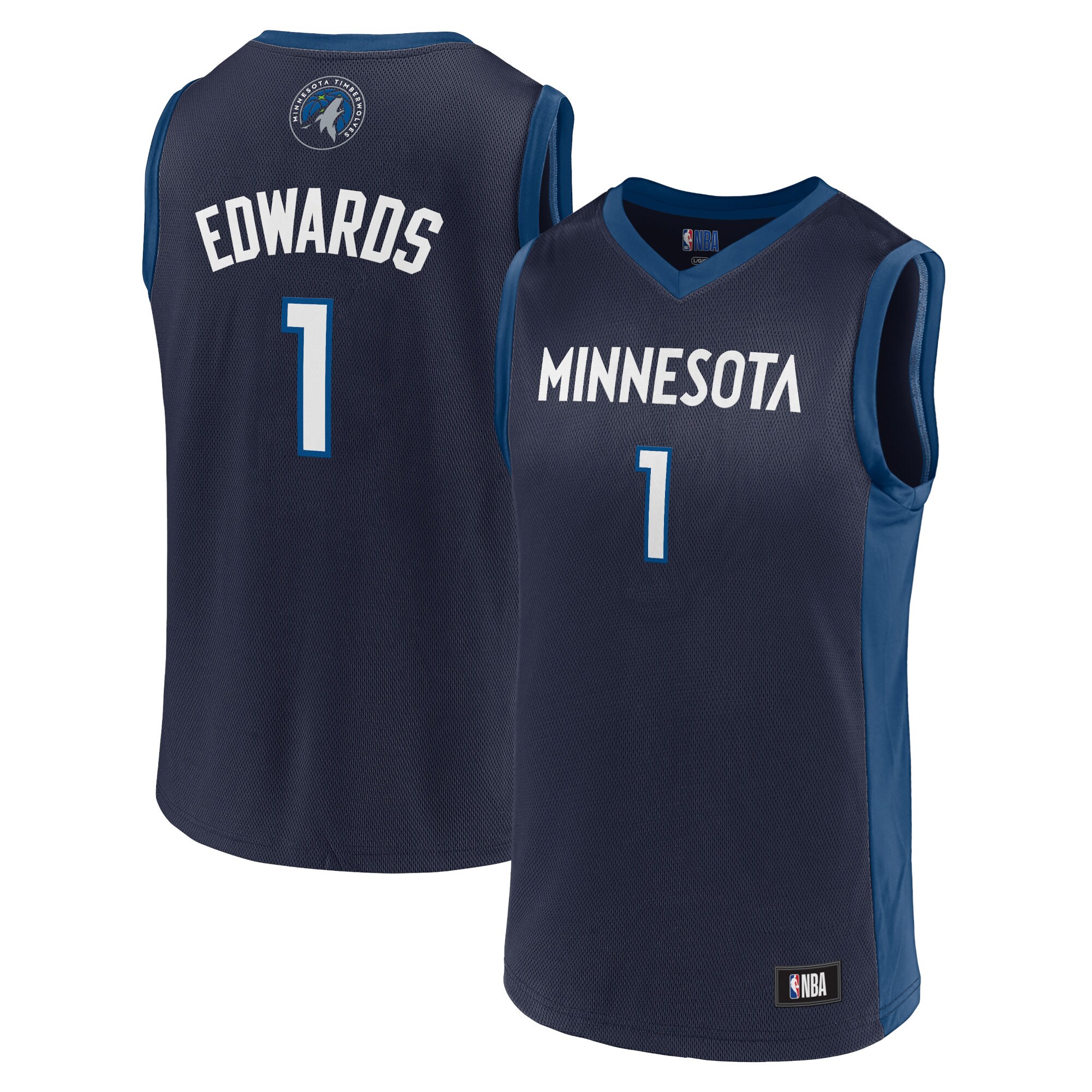 Men's Anthony Edwards Navy Minnesota Timberwolves Team Player Jersey - vstockx