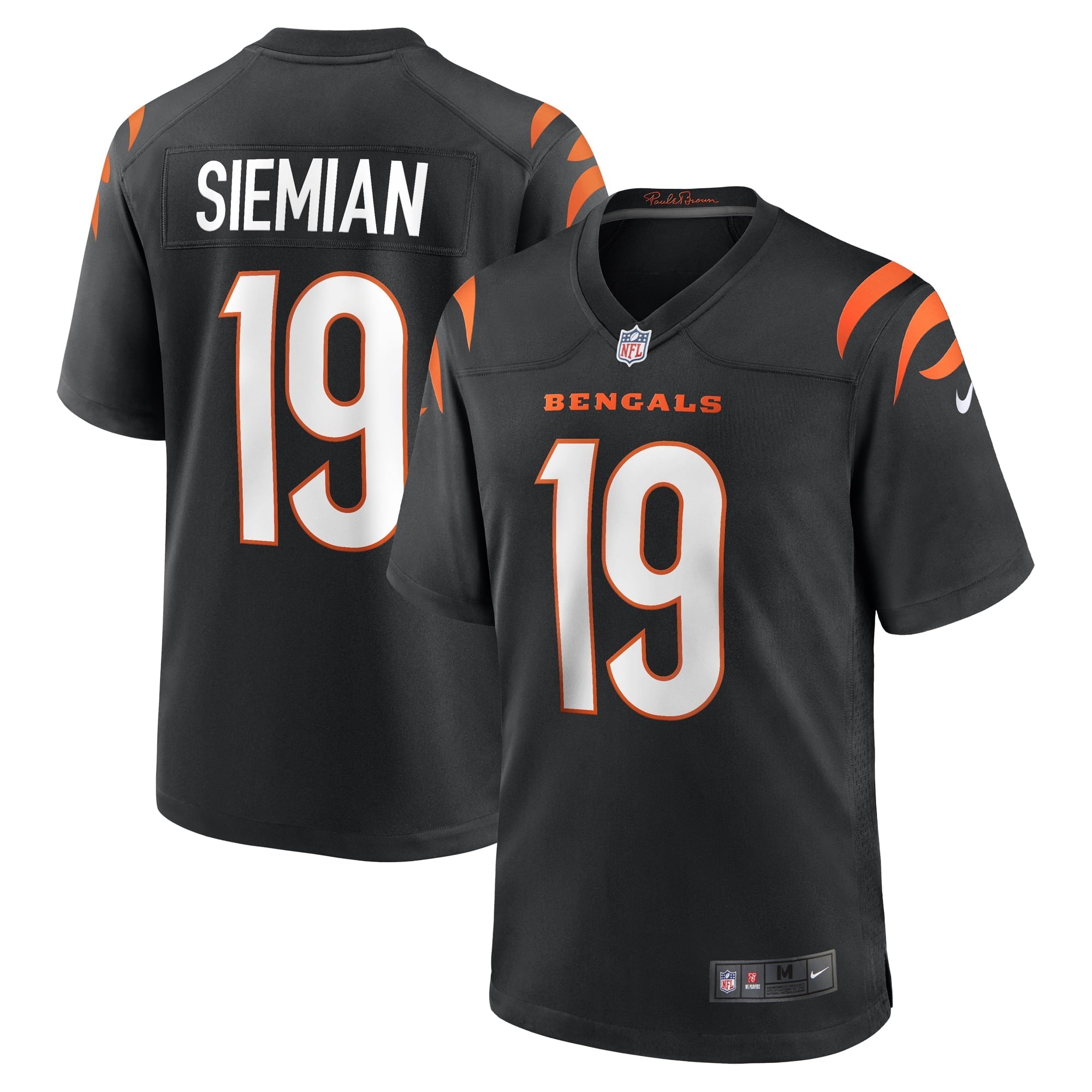 Men's Nike Trevor Siemian Black Cincinnati Bengals Team Game Jersey - vstockx
