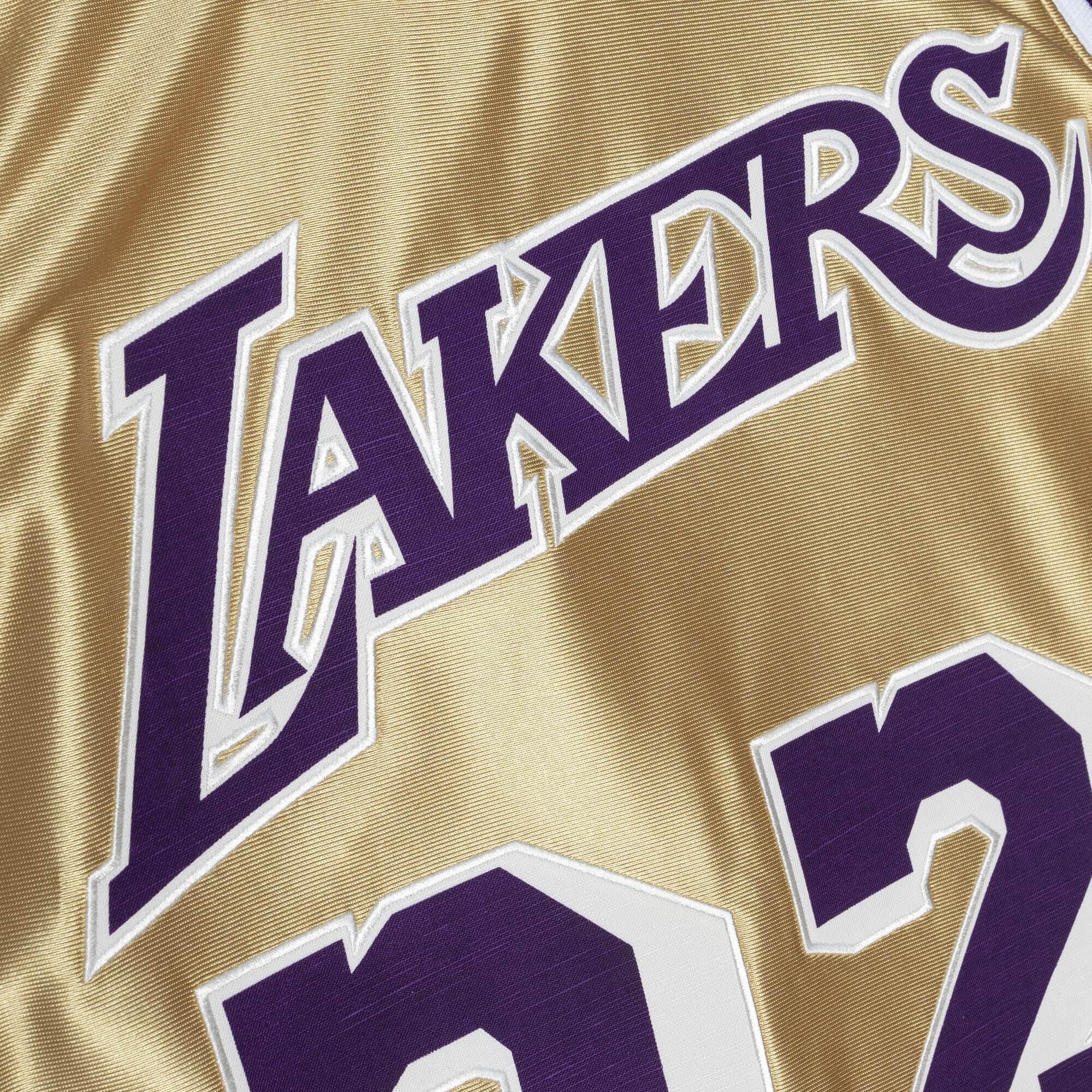 75th Anniversary Gold Swingman Magic Johnson Los Angeles Lakers 1984-85 Jersey - vstockx