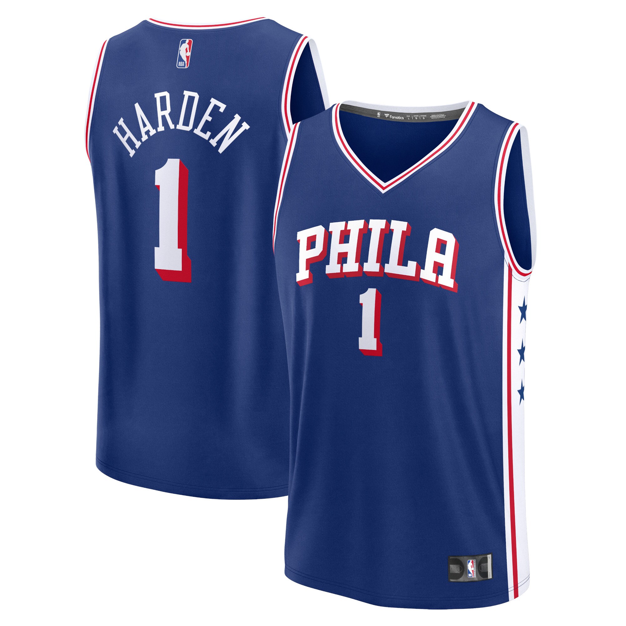James Harden Philadelphia 76ers Fanatics Branded 2023/24 Fast Break Replica Jersey - Icon Edition - Royal - vstockx