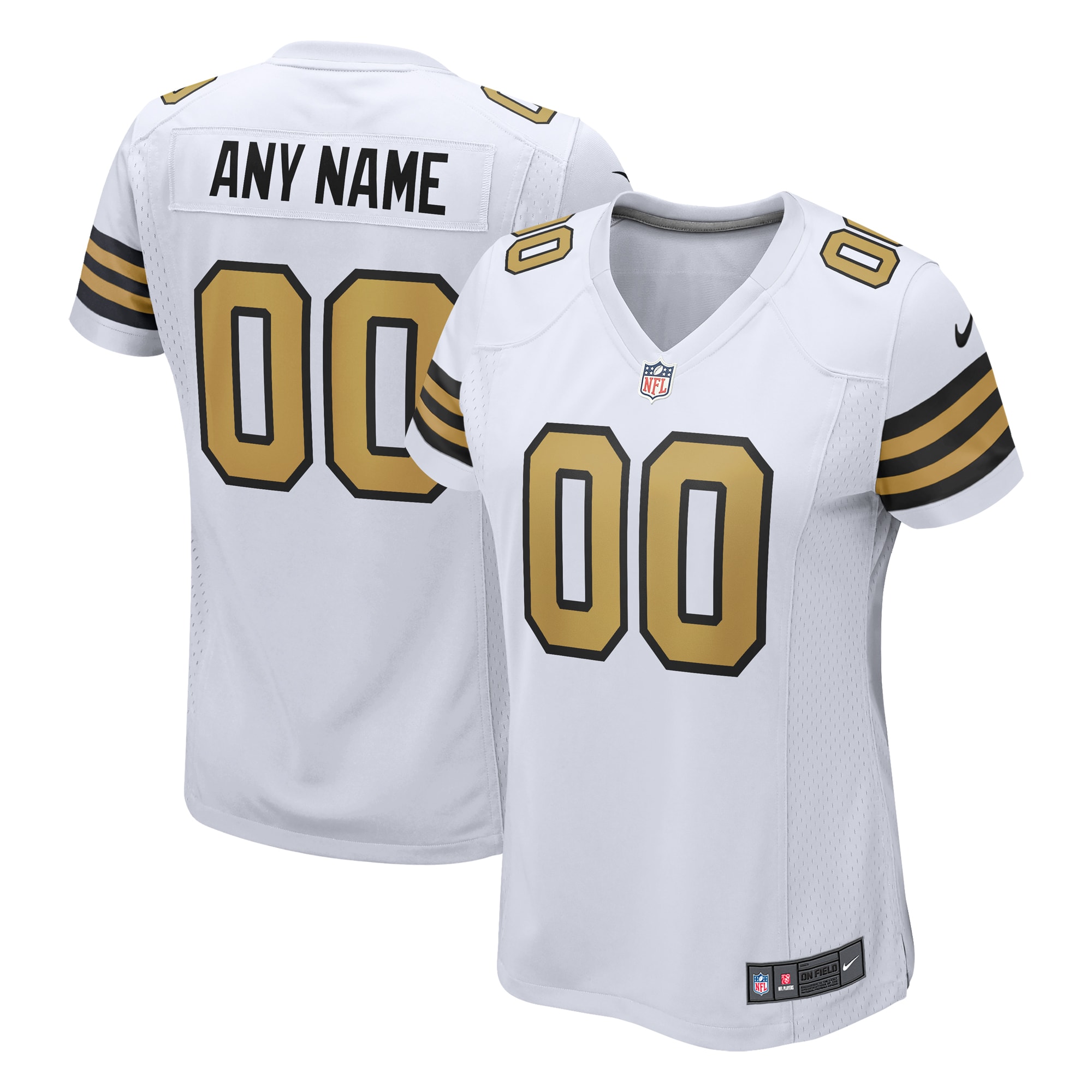 New Orleans Saints Nike Women's Alternate Custom Game Jersey - White - vstockx