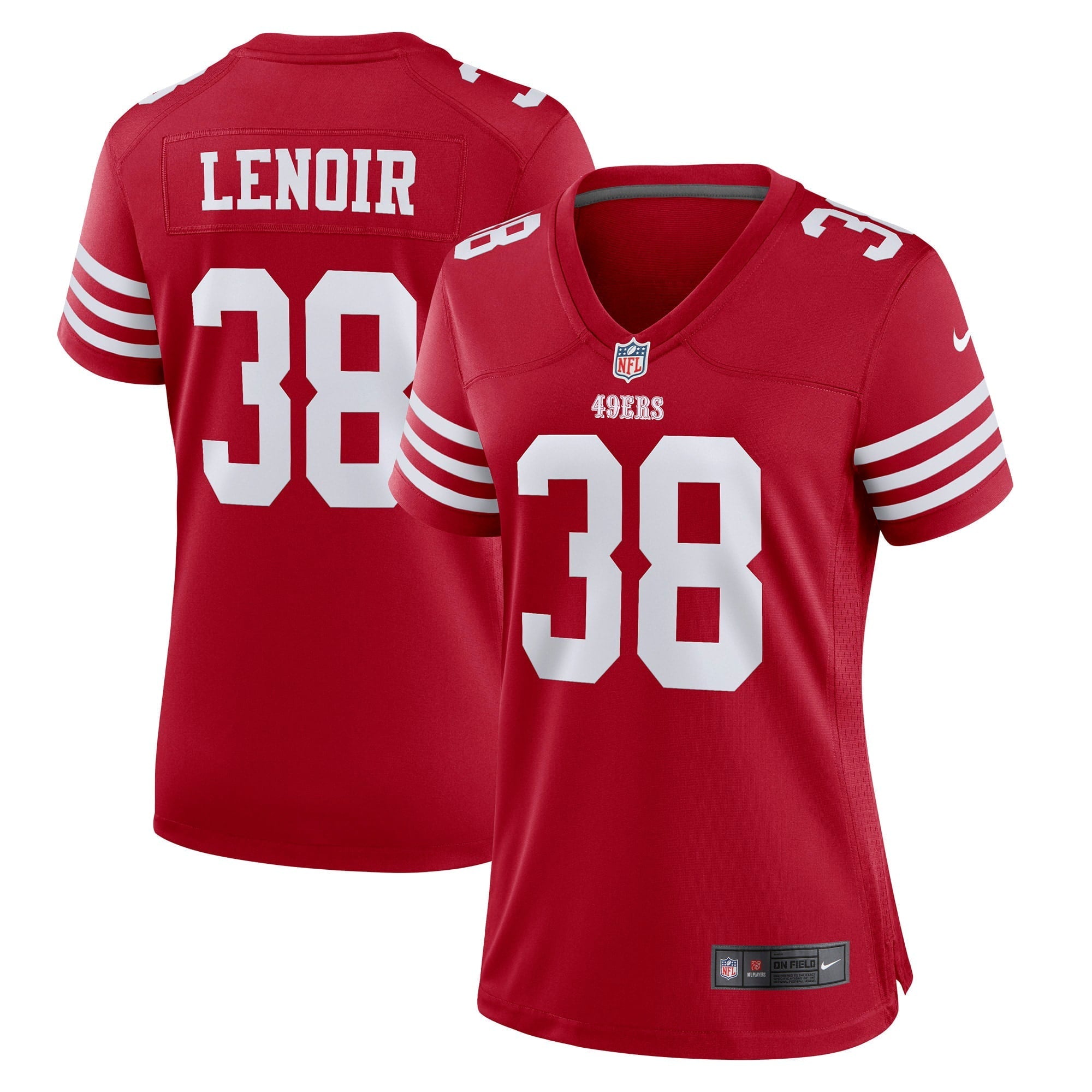 Women's Nike Deommodore Lenoir Scarlet San Francisco 49ers Game Player Jersey - vstockx
