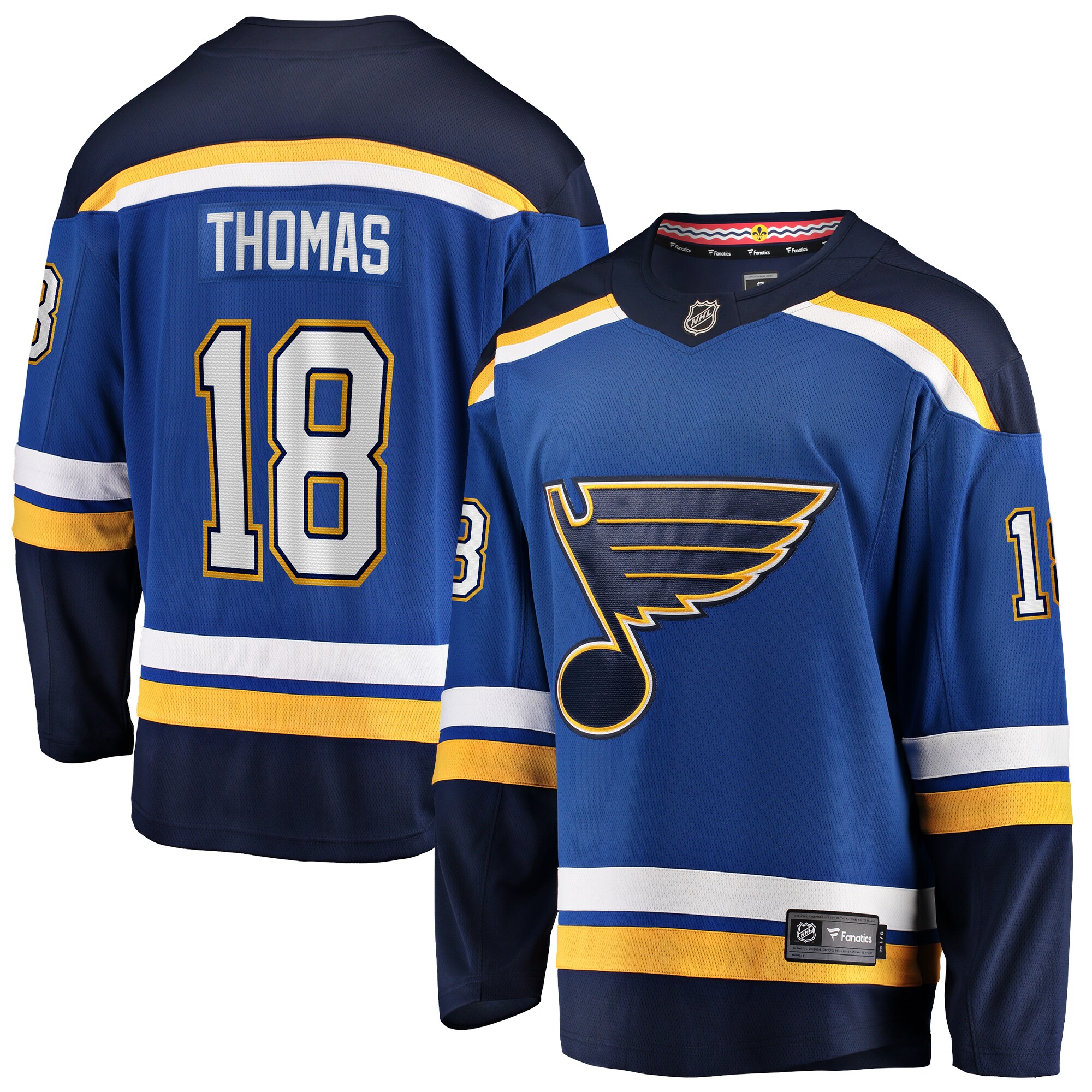 Robert Thomas St. Louis Blues Fanatics Branded Home Breakaway Player Jersey - Blue - vstockx