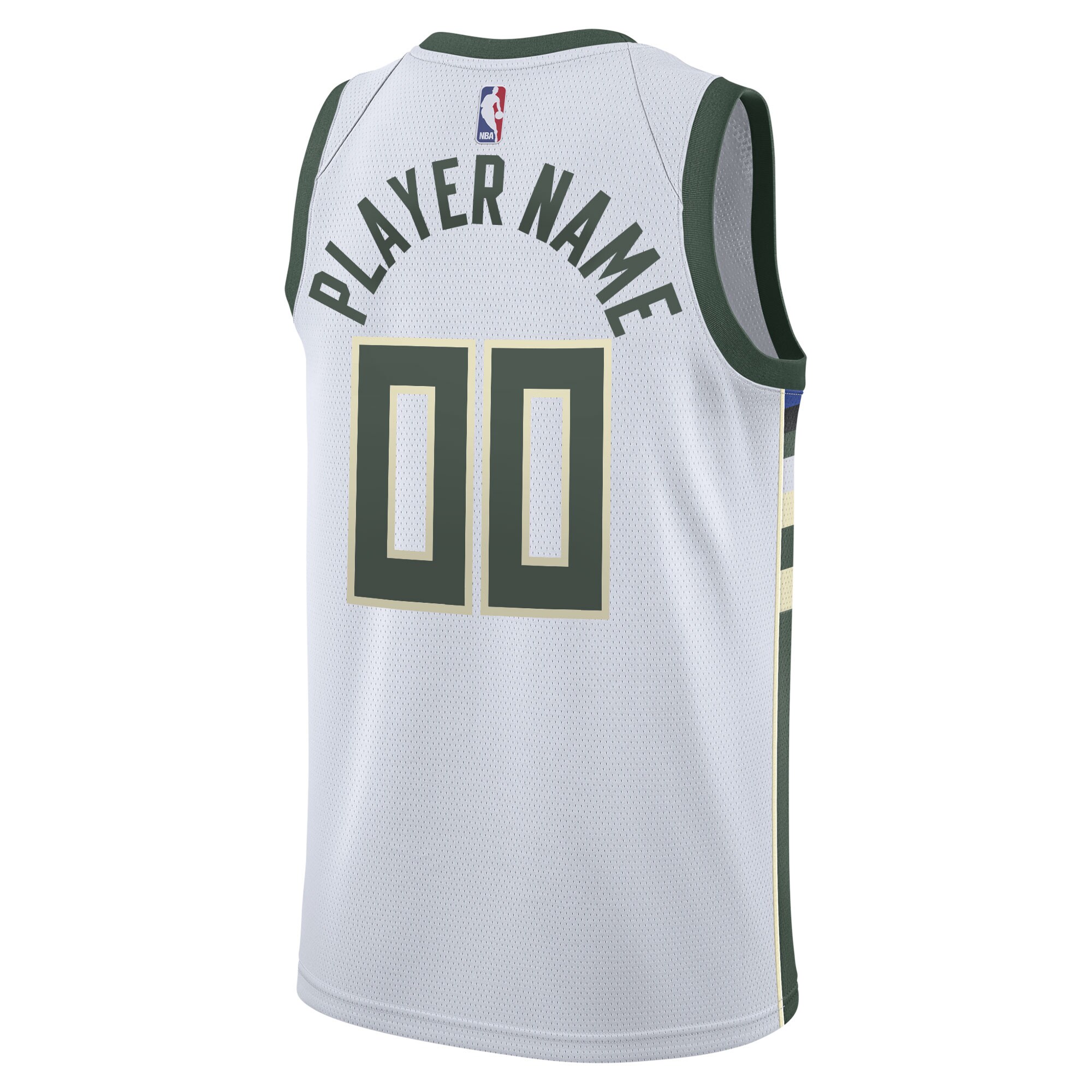 Milwaukee Bucks Nike 2020/21 Swingman Custom Jersey - Association Edition - White - vstockx