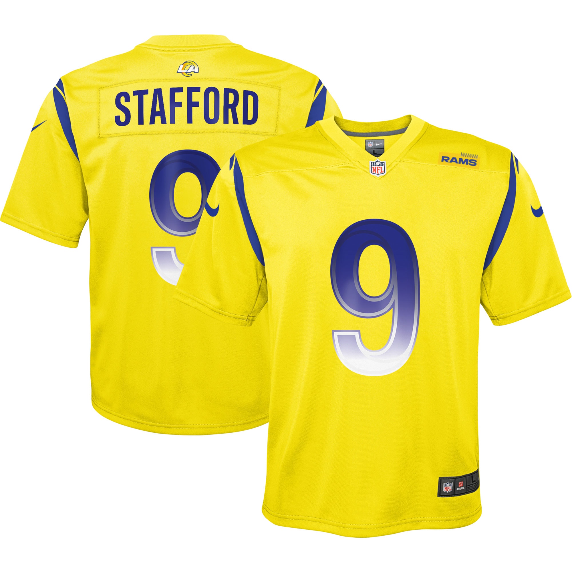 Matthew Stafford Los Angeles Rams Nike Youth Inverted Game Jersey - Gold - vstockx