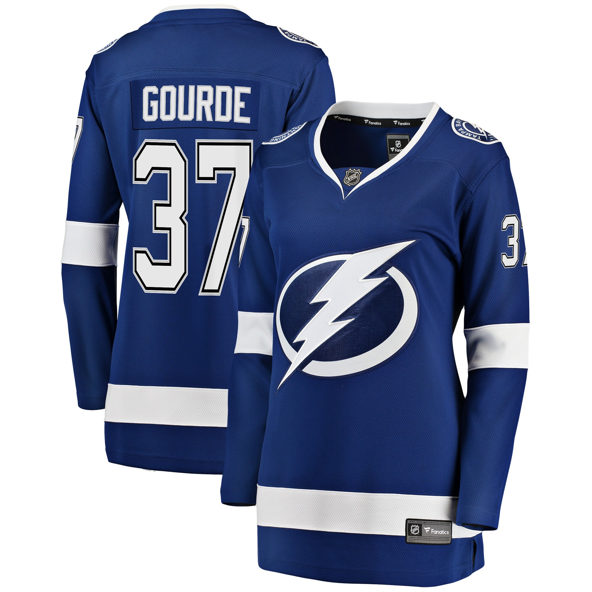Yanni Gourde Tampa Bay Lightning Fanatics Branded Women's Breakaway Player Jersey - Blue - vstockx