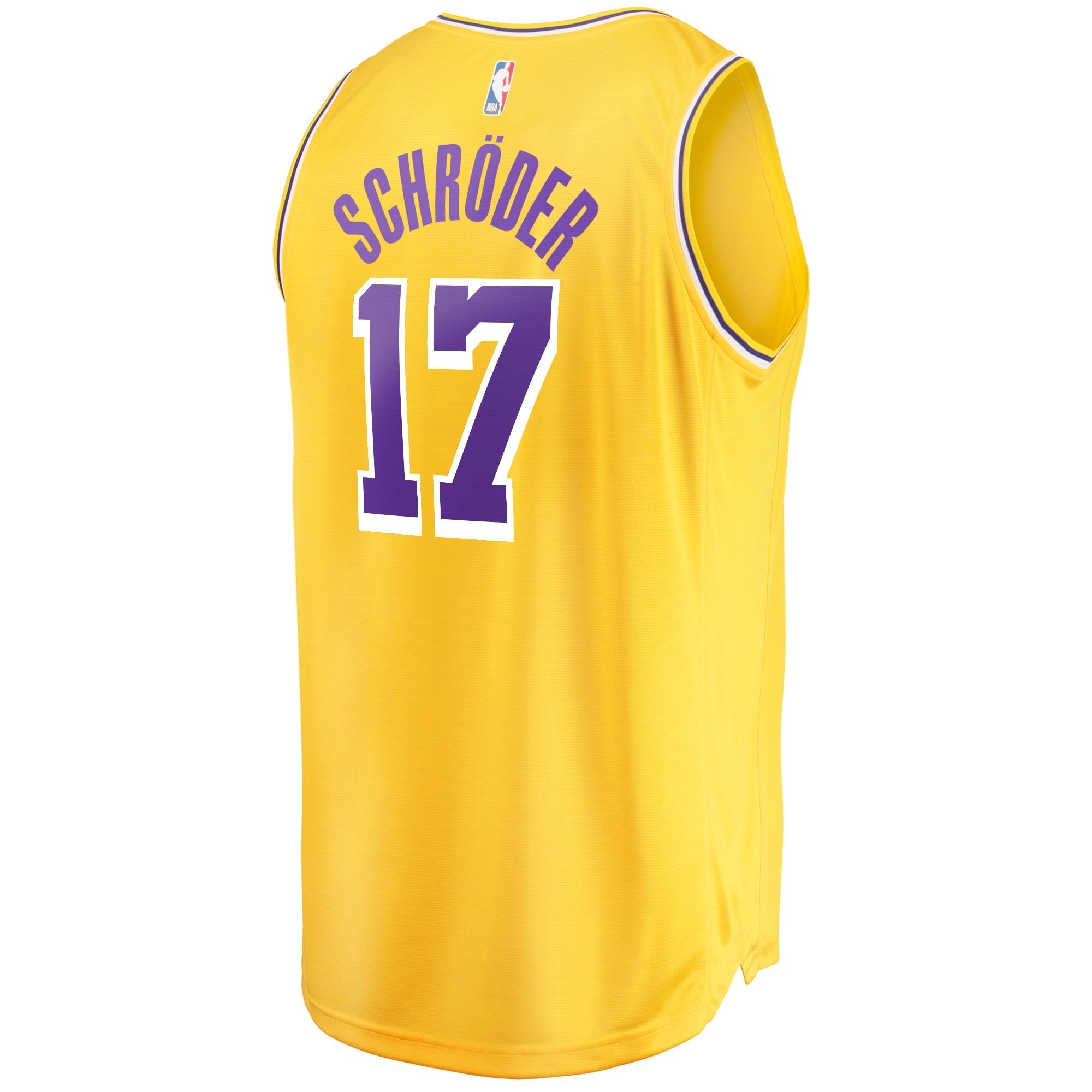 Men's Fanatics Branded Dennis Schroder Gold Los Angeles Lakers Fast Break Player Jersey - Icon Edition - vstockx
