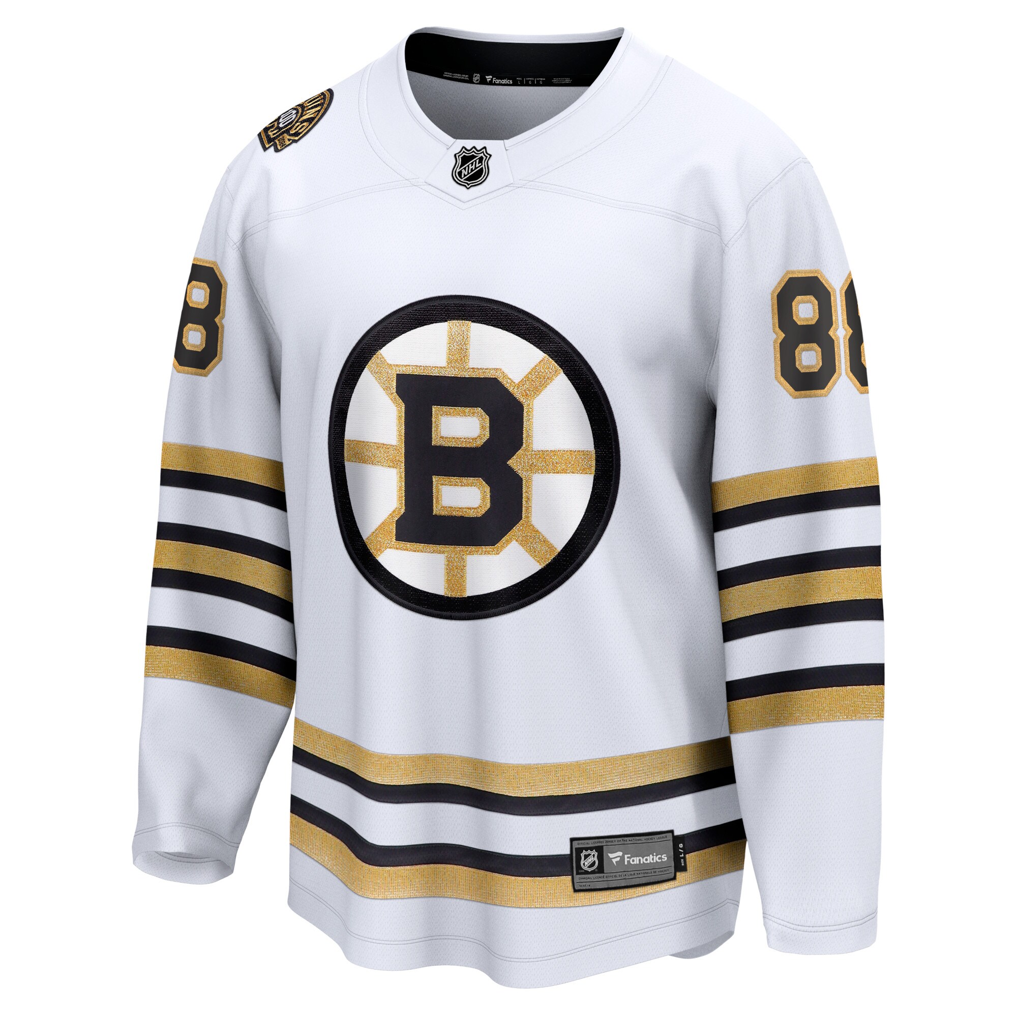 David Pastrnak Boston Bruins Fanatics Branded 100th Anniversary Premier Breakaway Player Jersey - White - vstockx
