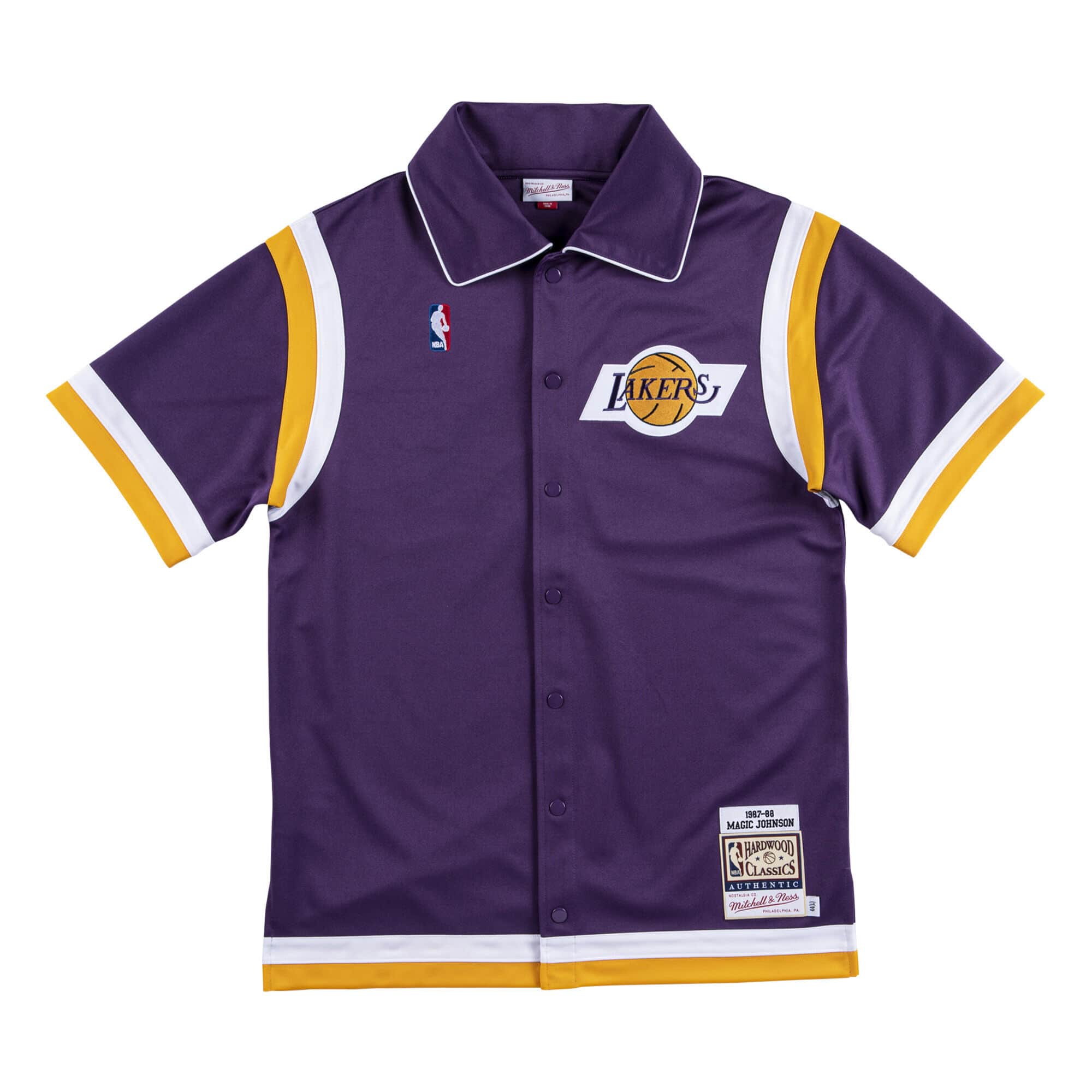 Authentic Shooting Shirt Los Angeles Lakers 1987-88 Magic Johnson - vstockx
