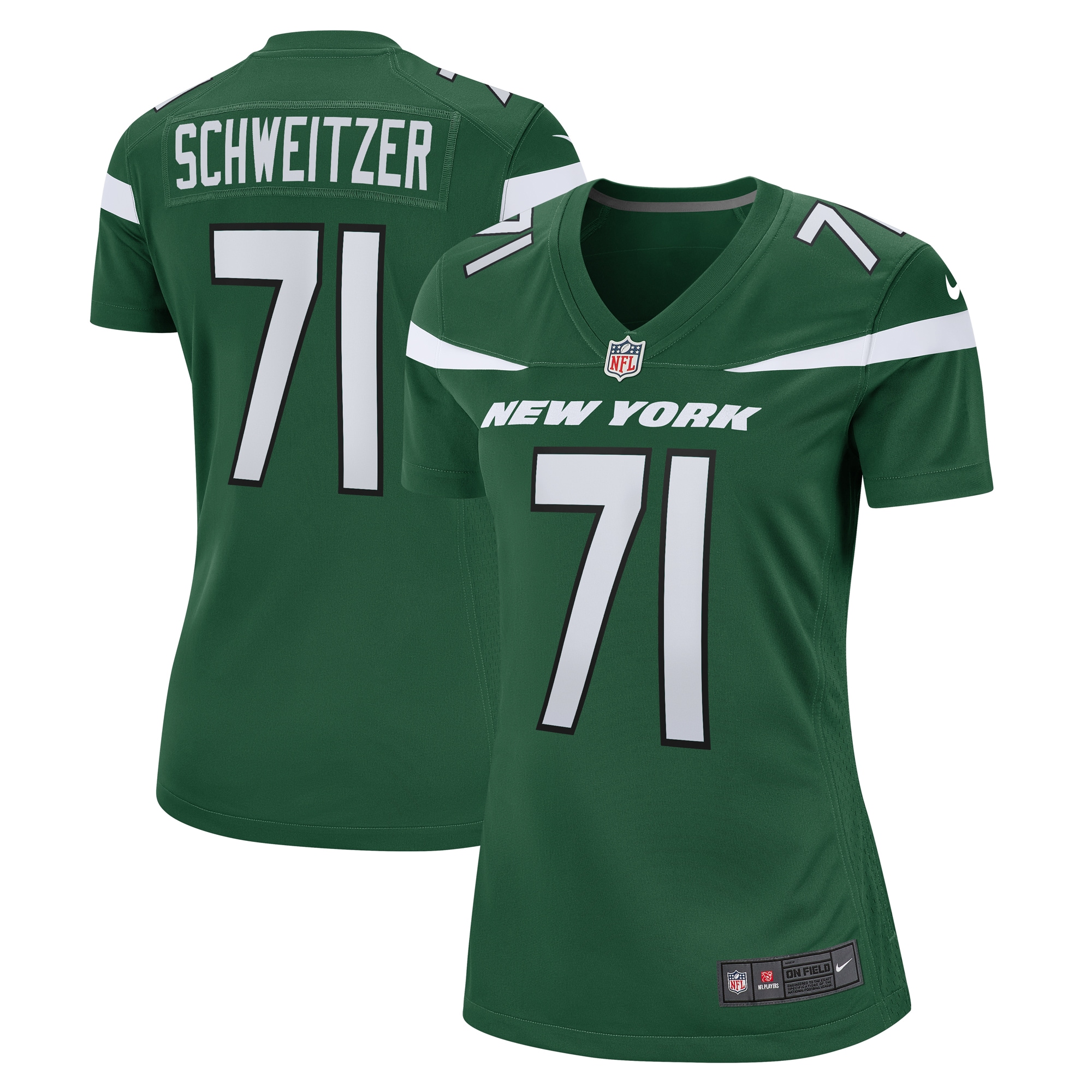 Wes Schweitzer New York Jets Nike Women's Game Jersey - Green - vstockx