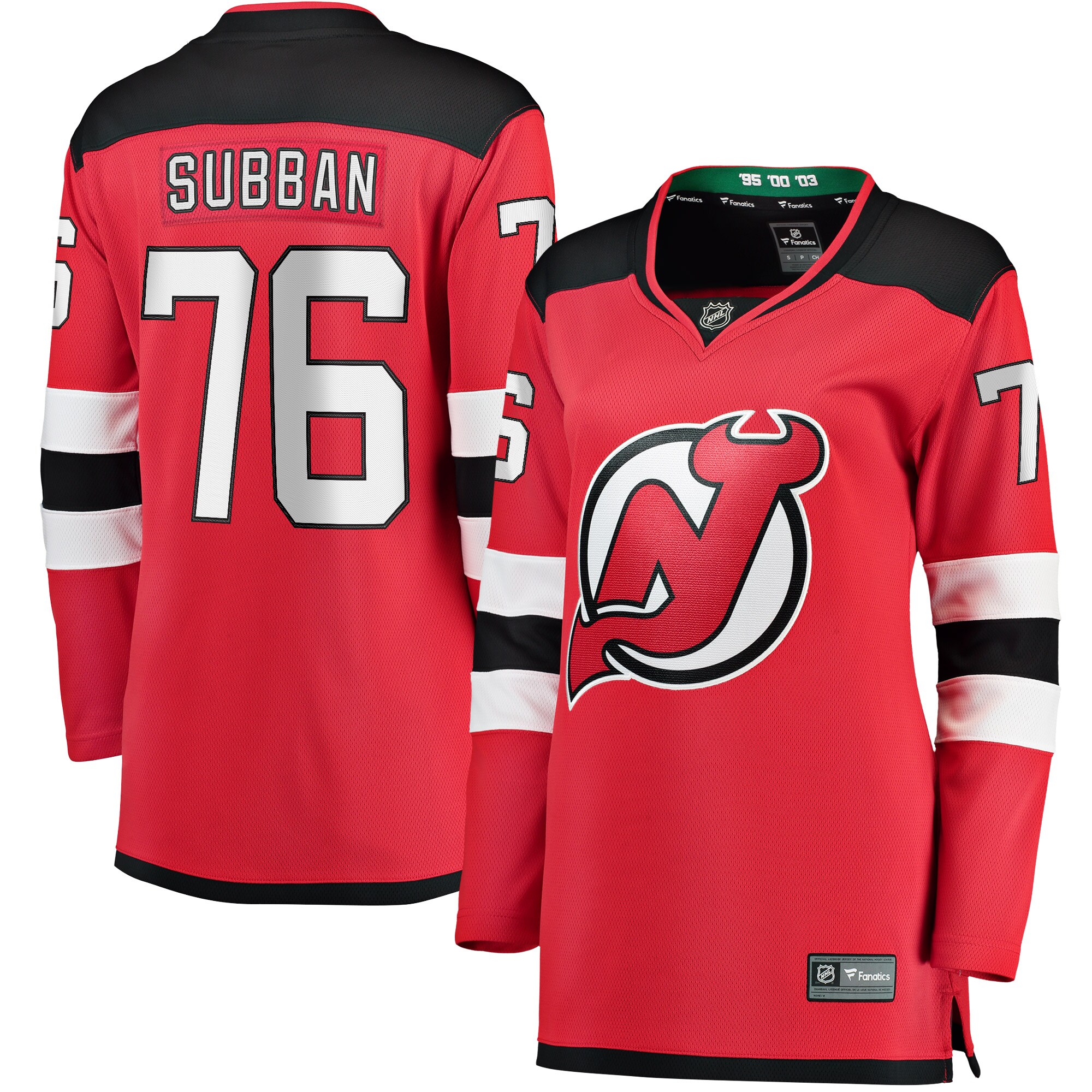 P.K. Subban New Jersey Devils Fanatics Branded Women's Premier Breakaway Player Jersey - Red - vstockx