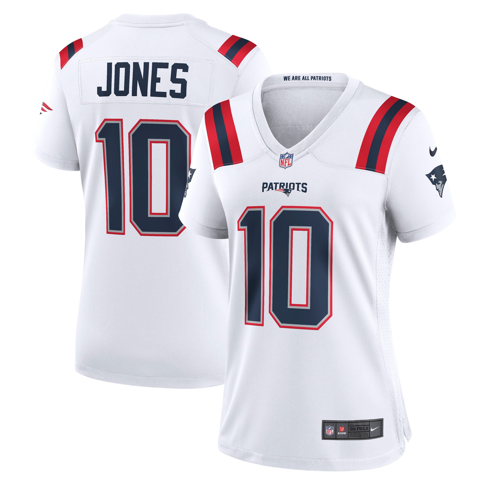 Mac Jones New England Patriots Nike Women's Player Jersey - White - vstockx