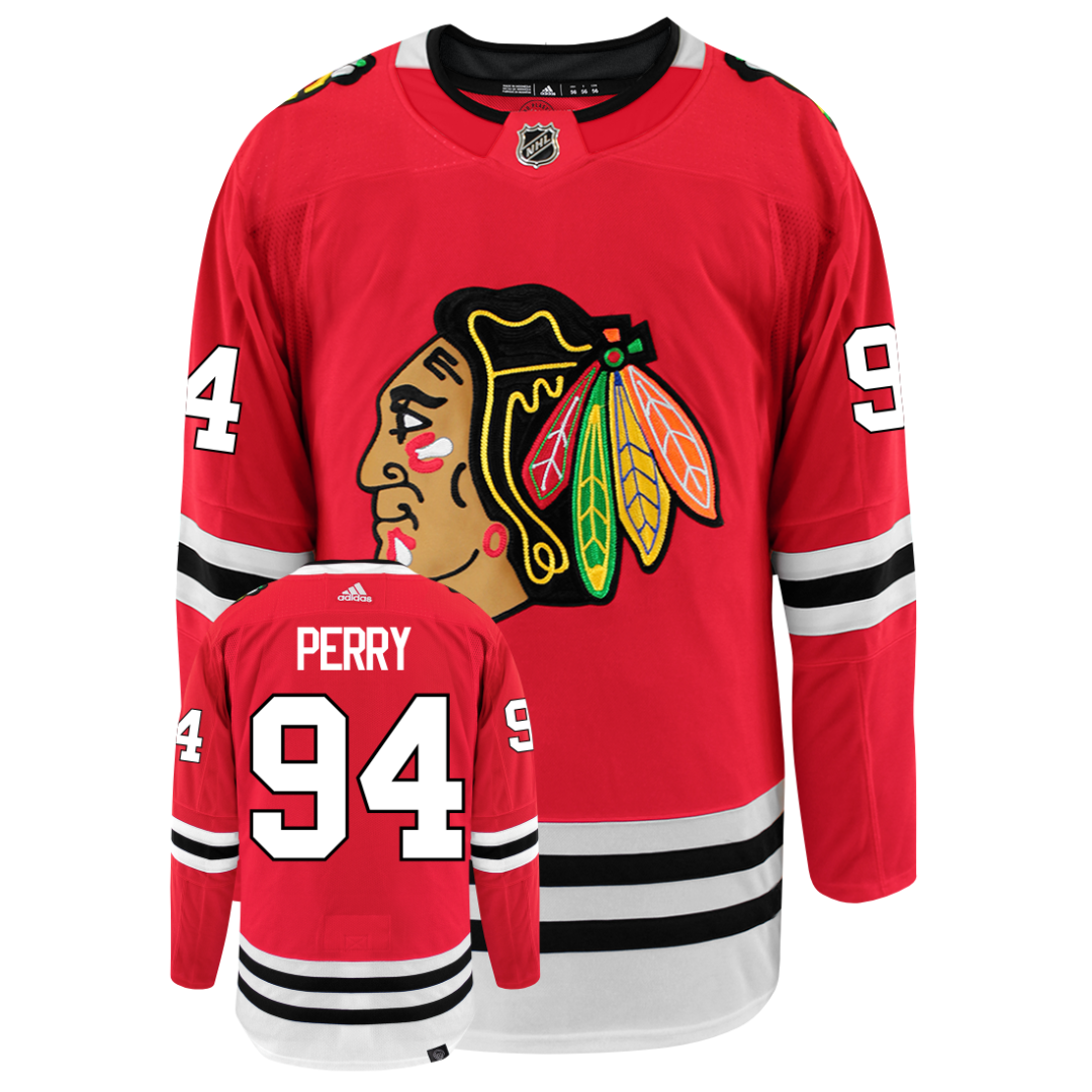 Corey Perry Chicago Blackhawks Adidas Primegreen Authentic NHL Hockey Jersey - vstockx