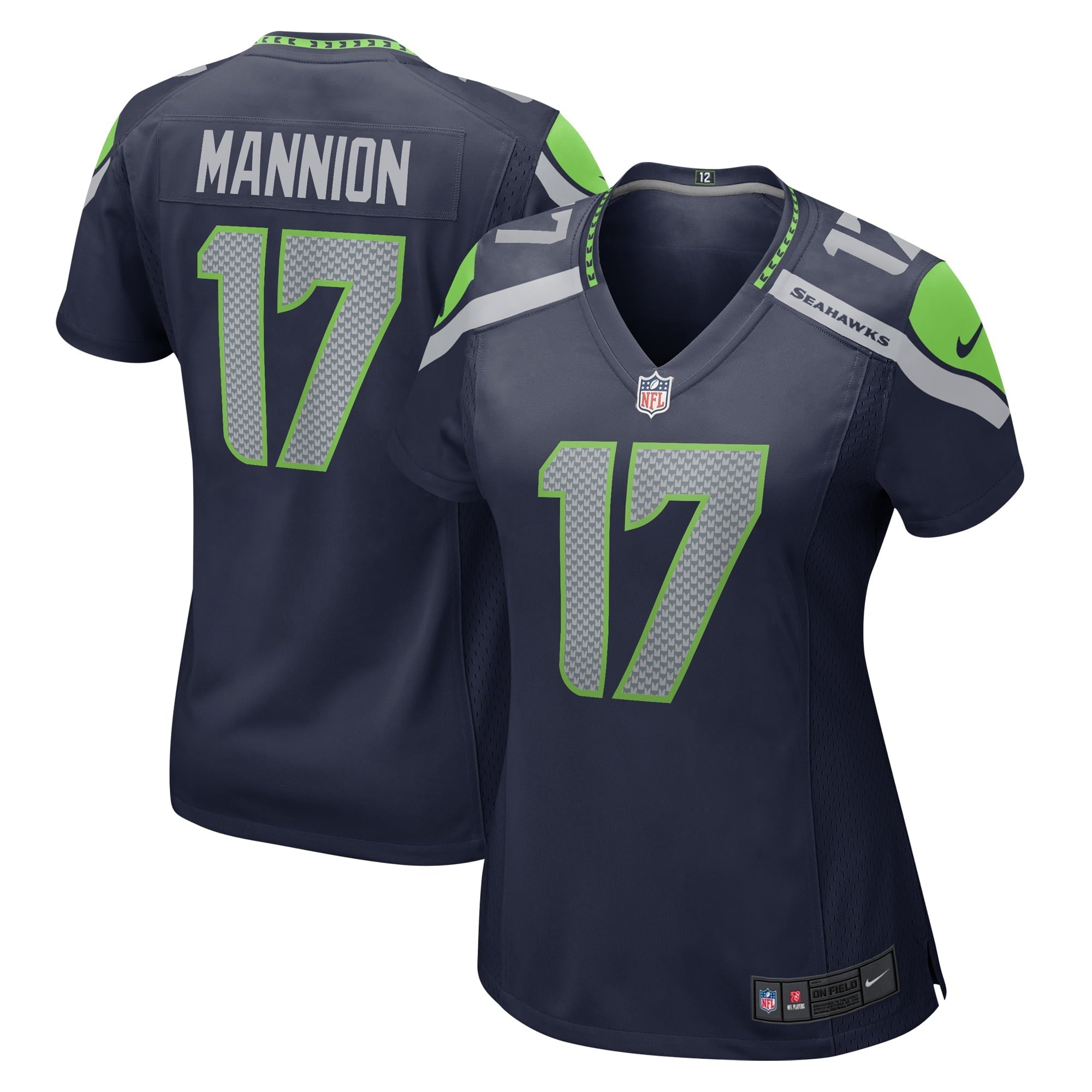 Women's Nike Sean Mannion College Navy Seattle Seahawks Home Game Player Jersey - vstockx