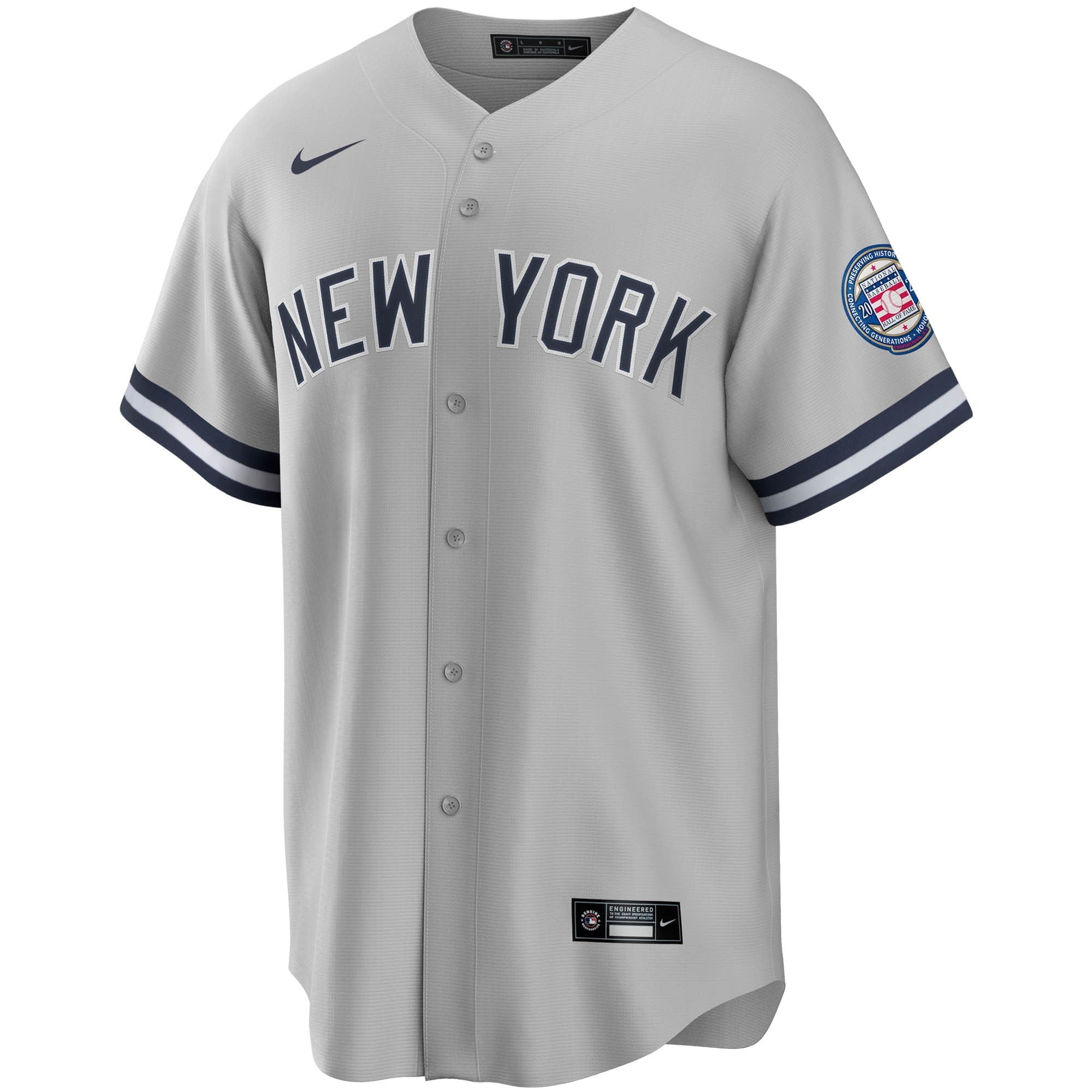 Men's Nike Derek Jeter Gray New York Yankees 2020 Hall of Fame Induction Road Replica Player Name Jersey - vstockx