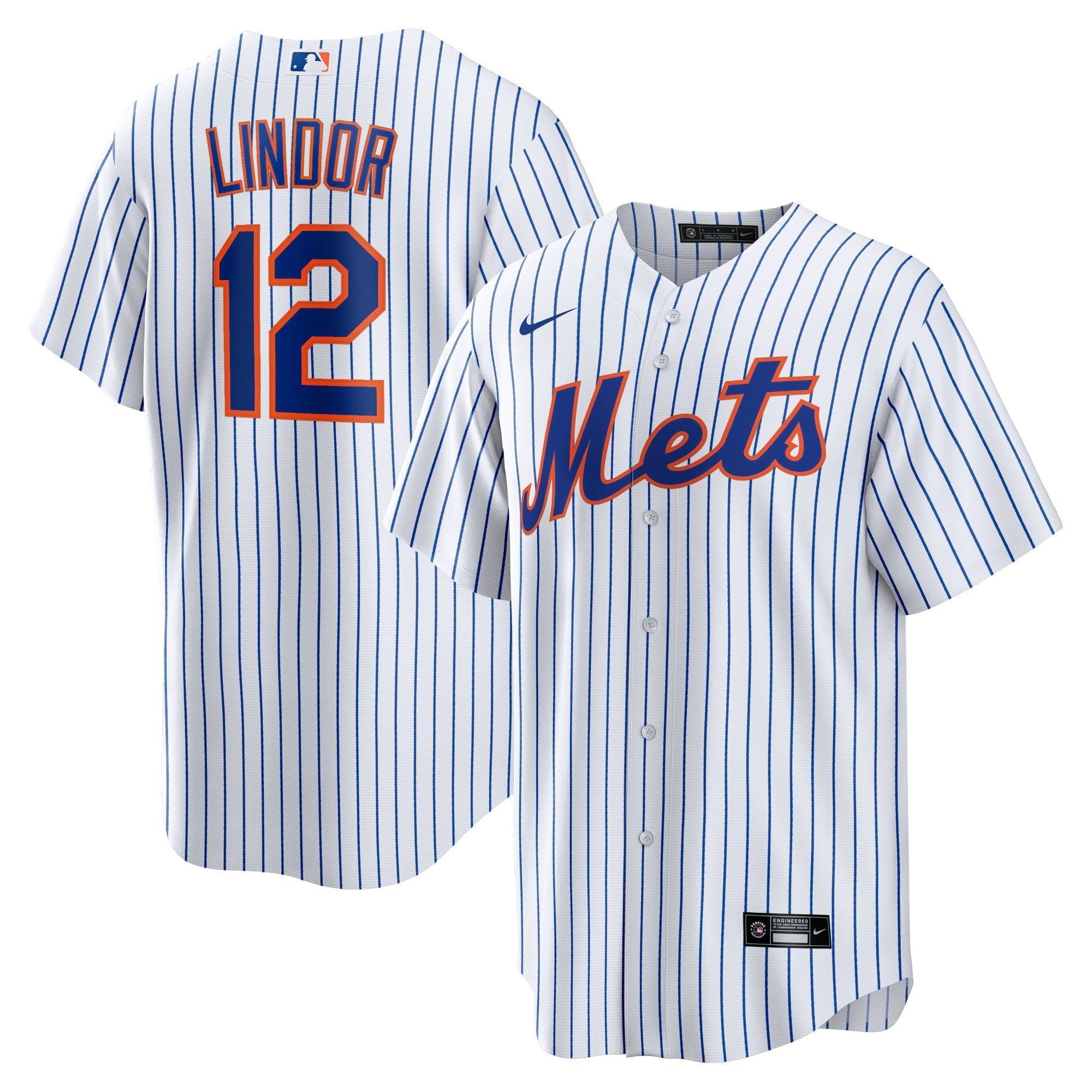 Men's Nike Francisco Lindor White New York Mets Home Replica Player Jersey - vstockx
