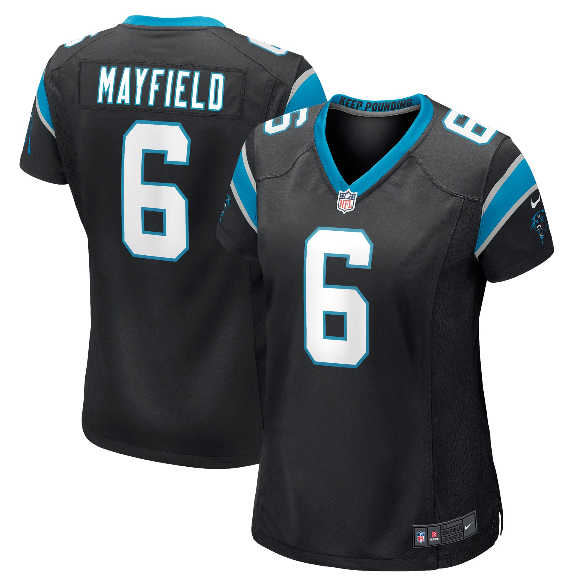 Baker Mayfield Carolina Panthers Nike Women's Home Player Game Jersey - Black - vstockx