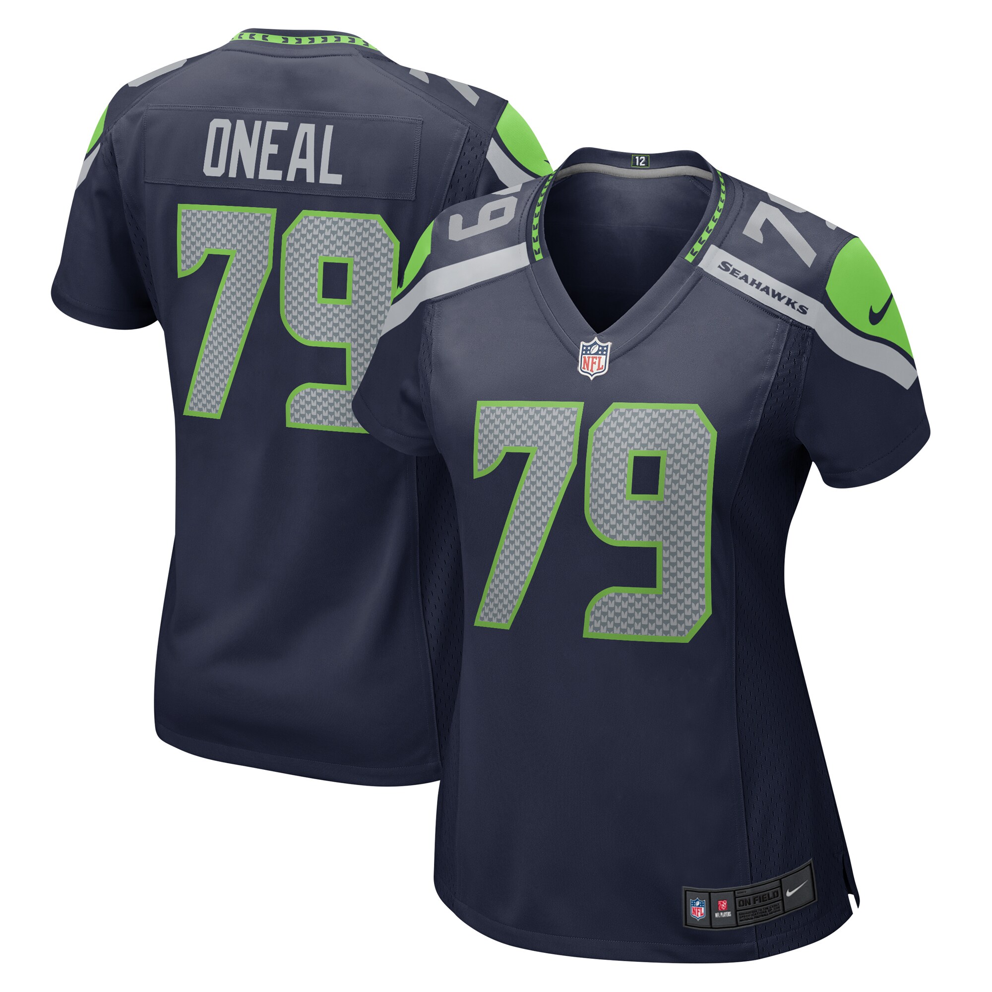 Raiqwon O'Neal Seattle Seahawks Nike Women's Team Game Jersey - College Navy - vstockx