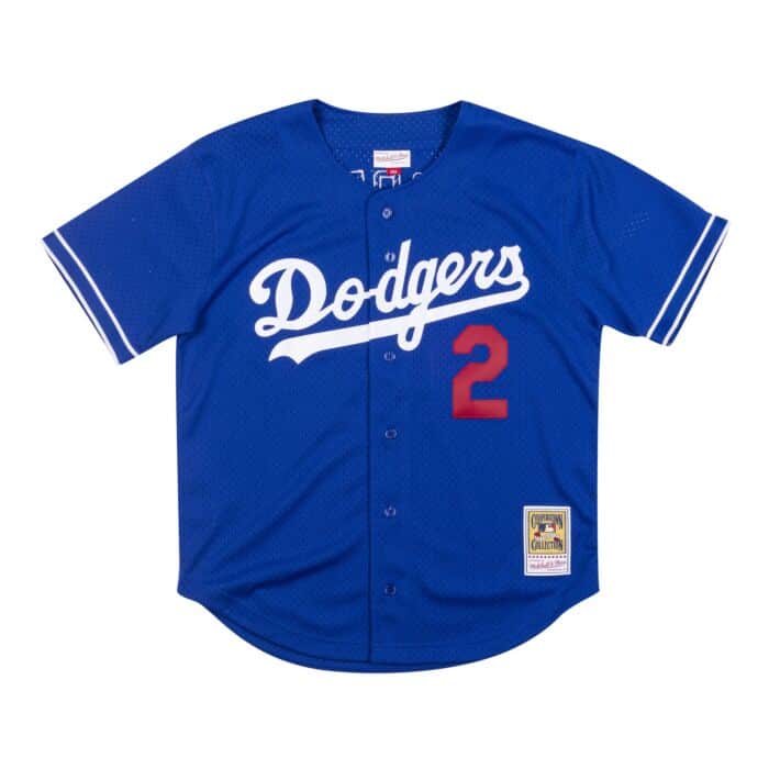 Men's Mitchell & Ness Los Angeles Dodgers Tommy Lasorda 1995 Authentic Replica Blue Mesh Batting Practice Jersey - vstockx