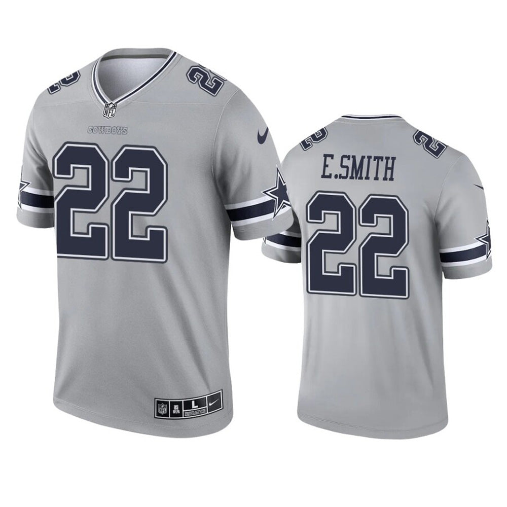 Men's Dallas Cowboys Emmitt Smith Inverted Legend Jersey - Gray - vstockx