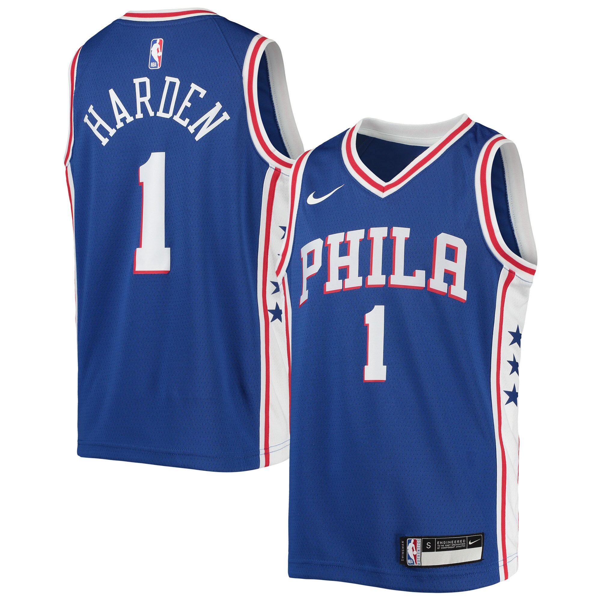 James Harden Philadelphia 76ers Nike Youth 2021/22 Swingman Jersey - Icon Edition - Royal - vstockx