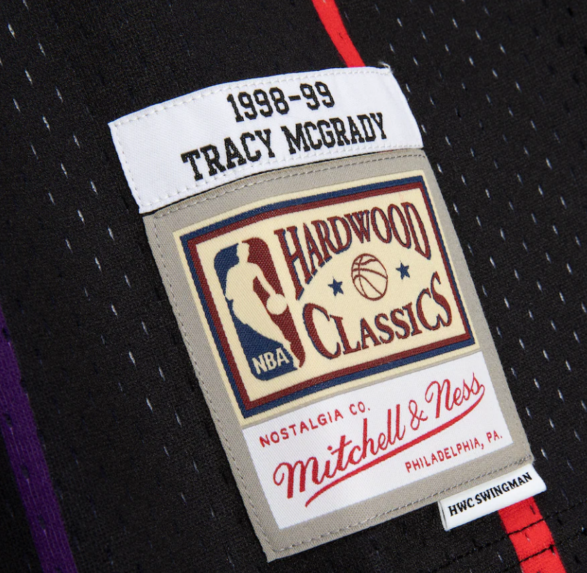 Men's Tracy McGrady Toronto Raptors Mitchell & Ness 1998-99 Hardwood Classics Reload 2.0 Swingman Jersey - Black - vstockx