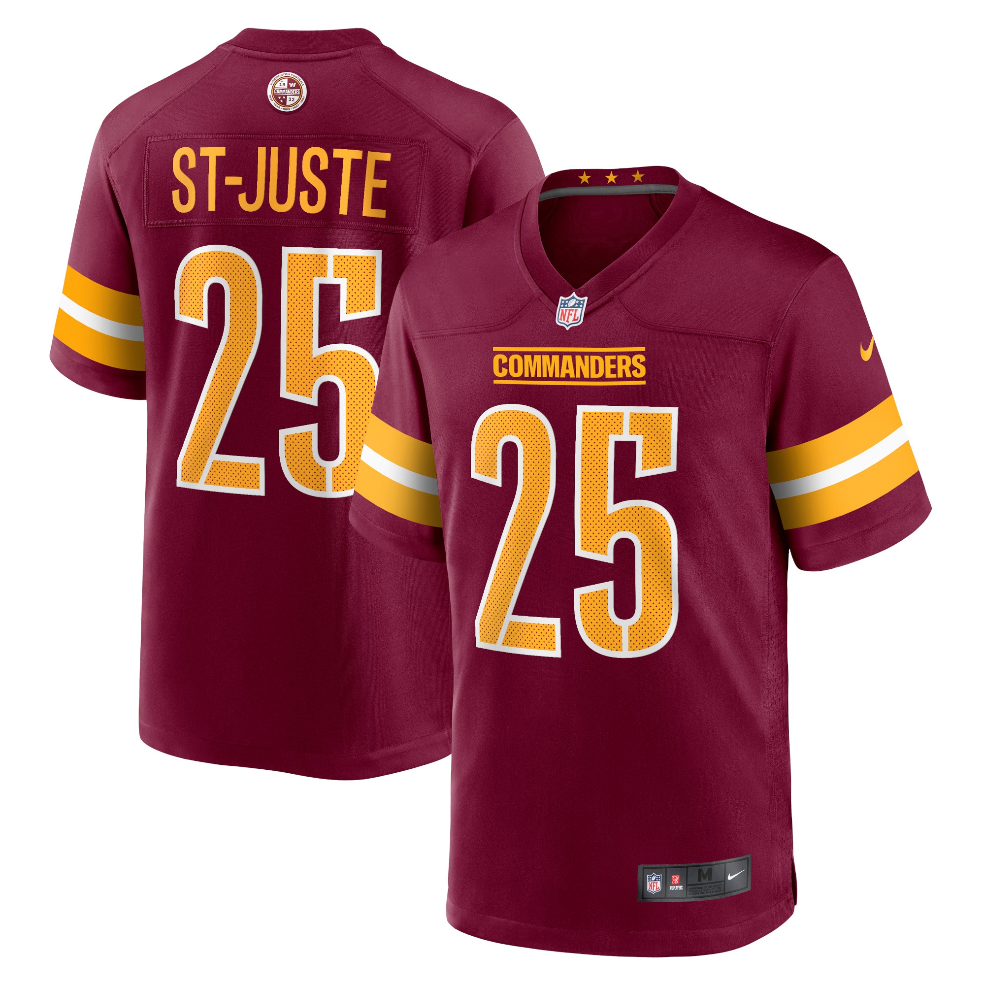 Benjamin St-Juste Washington Commanders Nike Player Game Jersey - Burgundy - vstockx
