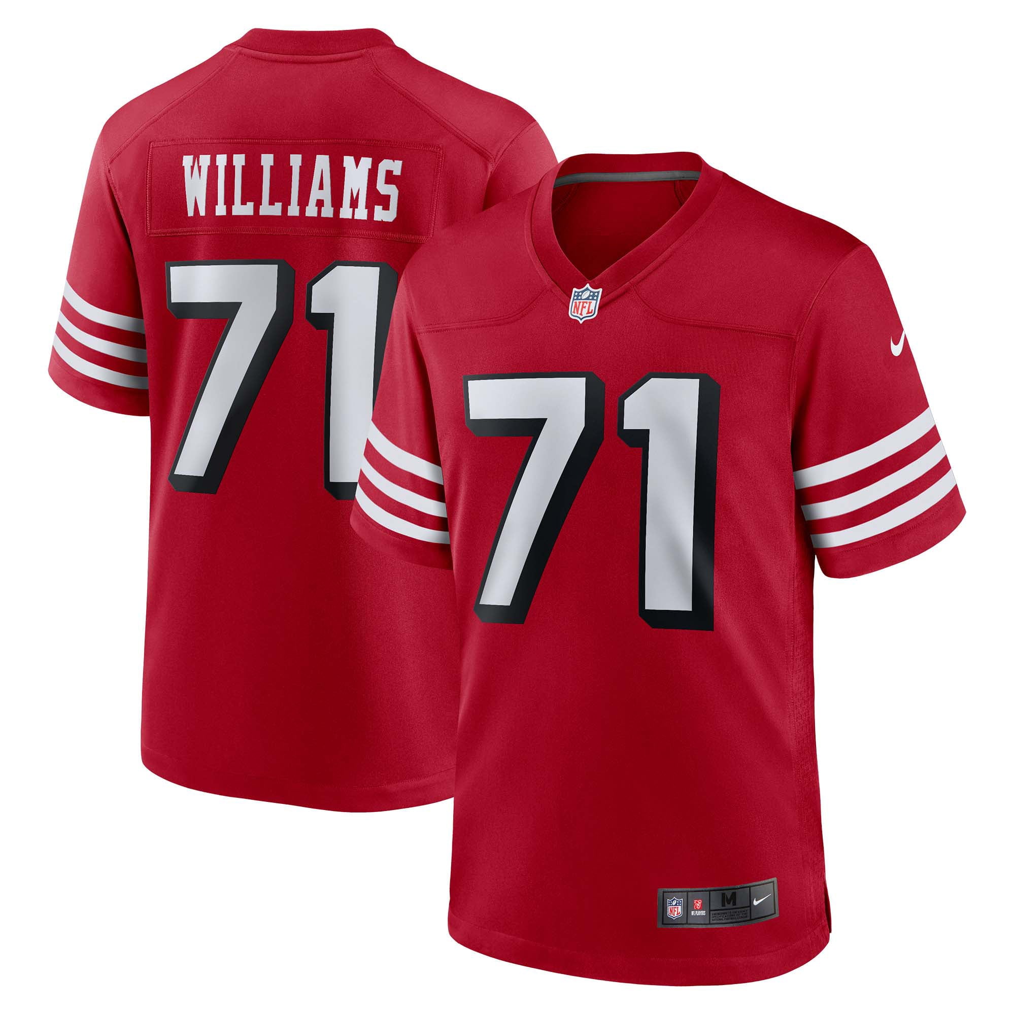 Men's Nike Trent Williams Scarlet San Francisco 49ers Alternate Game Jersey - vstockx